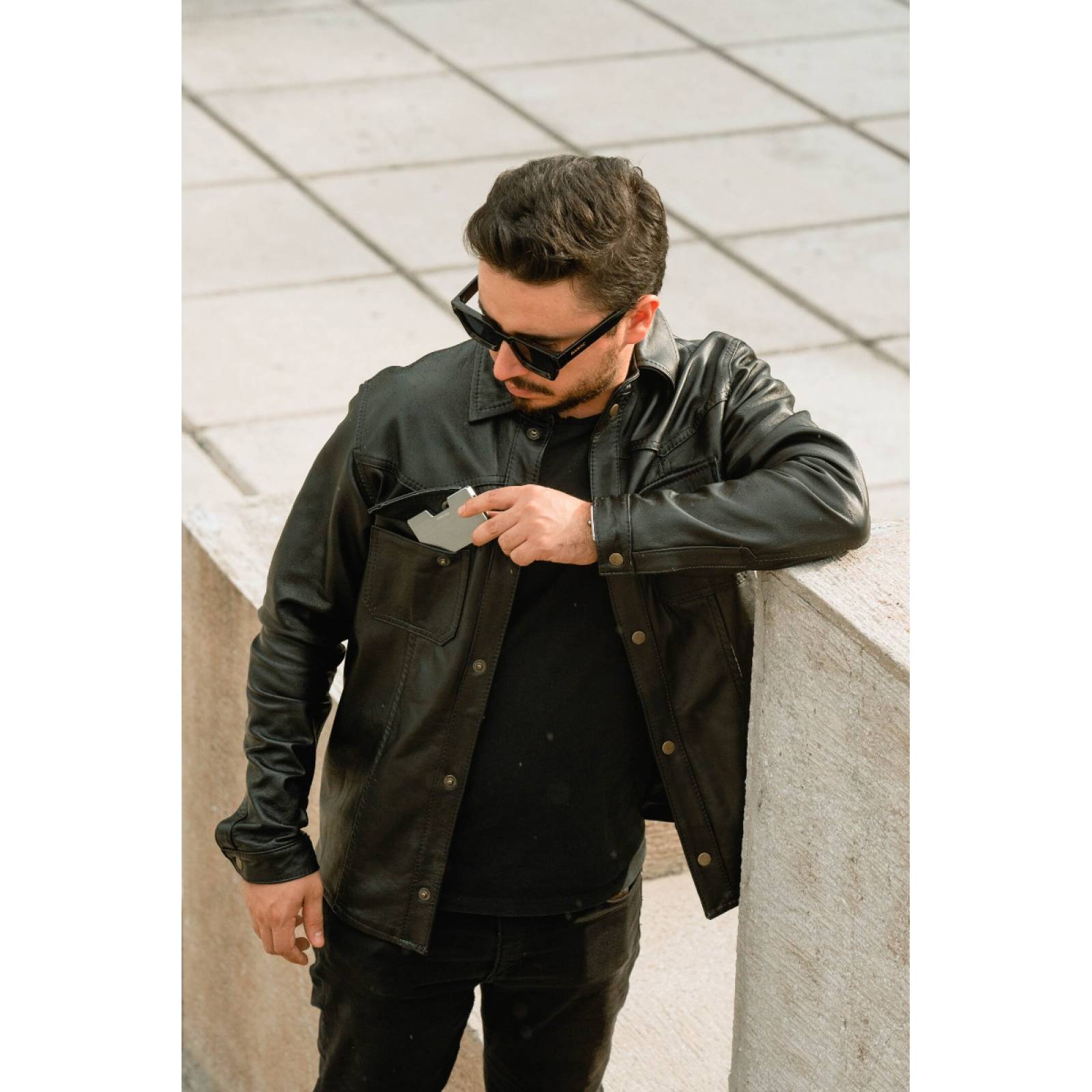 Lentes de Sol Baroc Unisex Square Clásico Negro Elegante