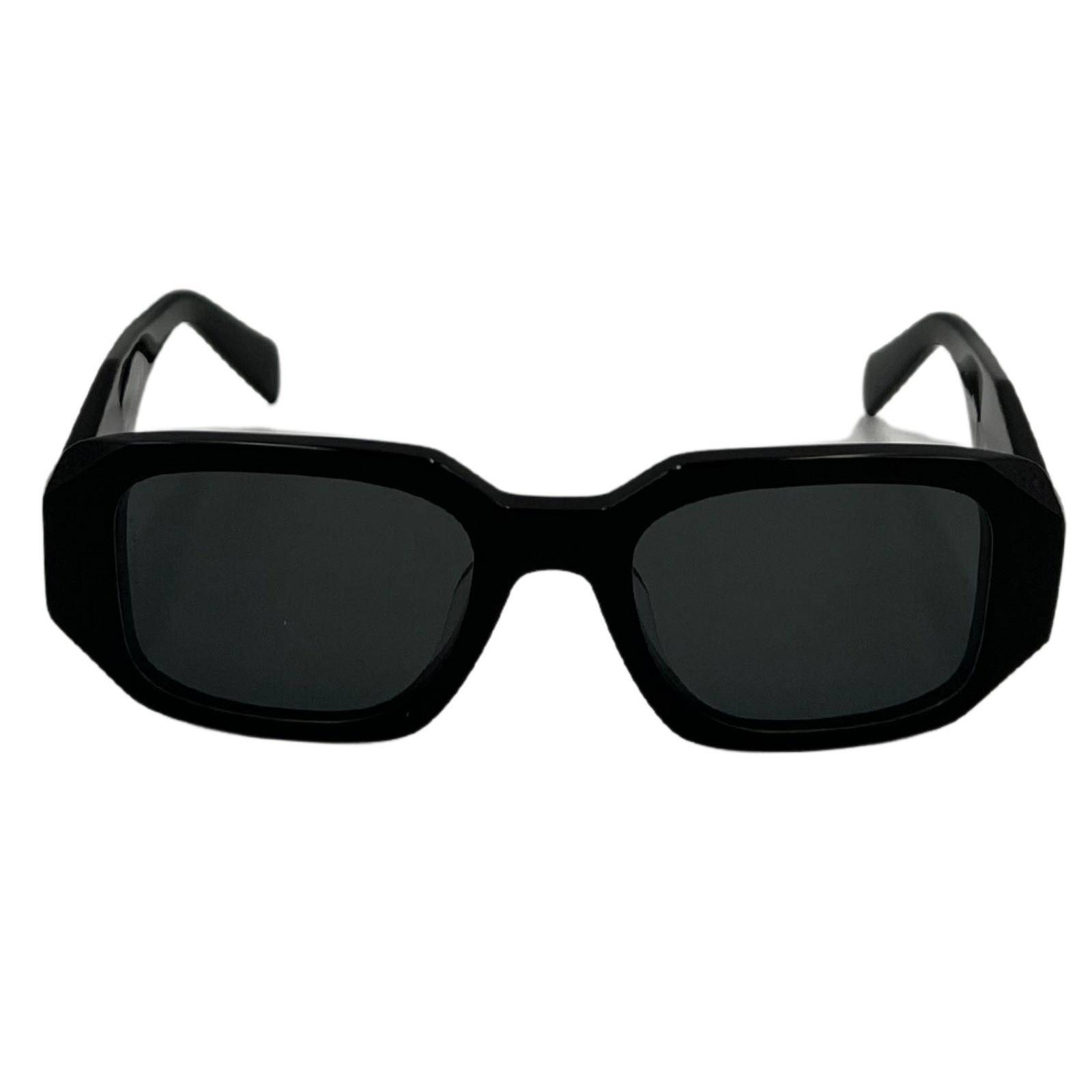 Prada SPR 17W 1AB-5S0 Symbole Rectangle Negro Plata