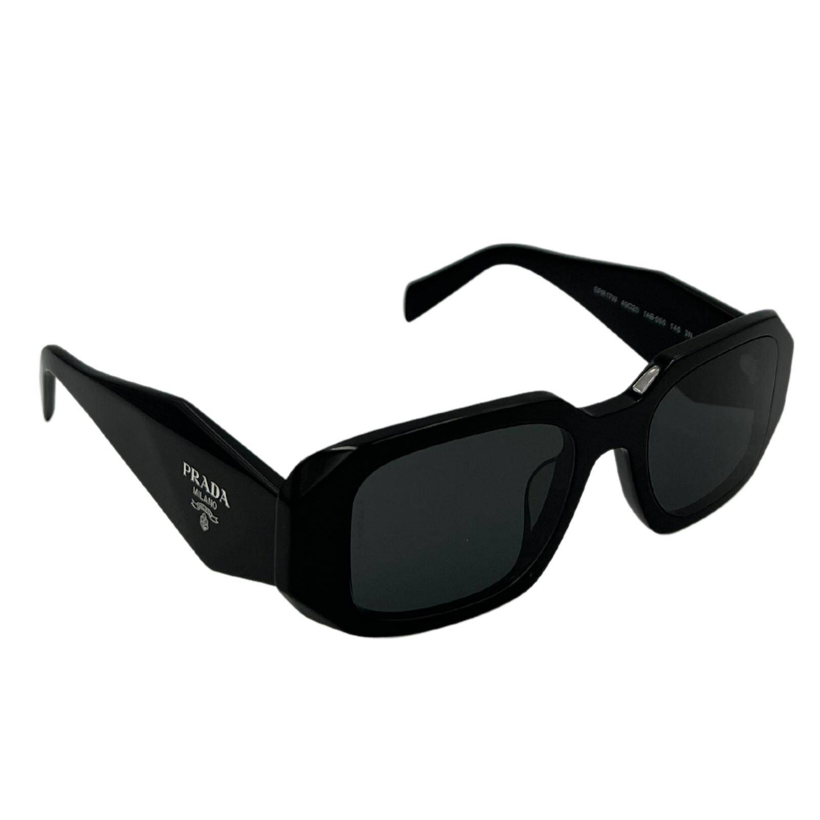 Prada SPR 17W 1AB-5S0 Symbole Rectangle Negro Plata