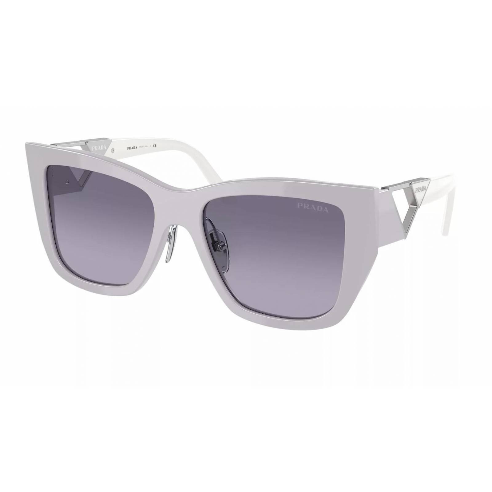 Prada SPR 21Y 07Z-08I Square Shape Gris Blanco