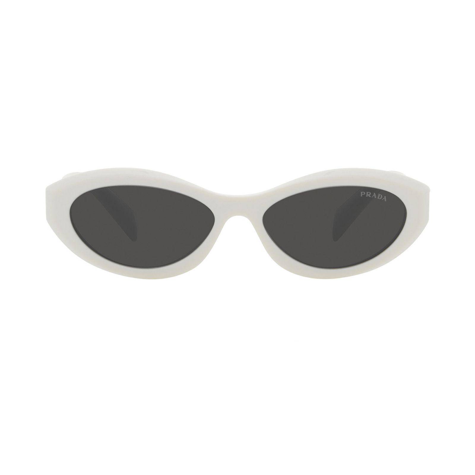 Prada SPR 26Z-F 17K-08Z Symbole Square Shape White Silver