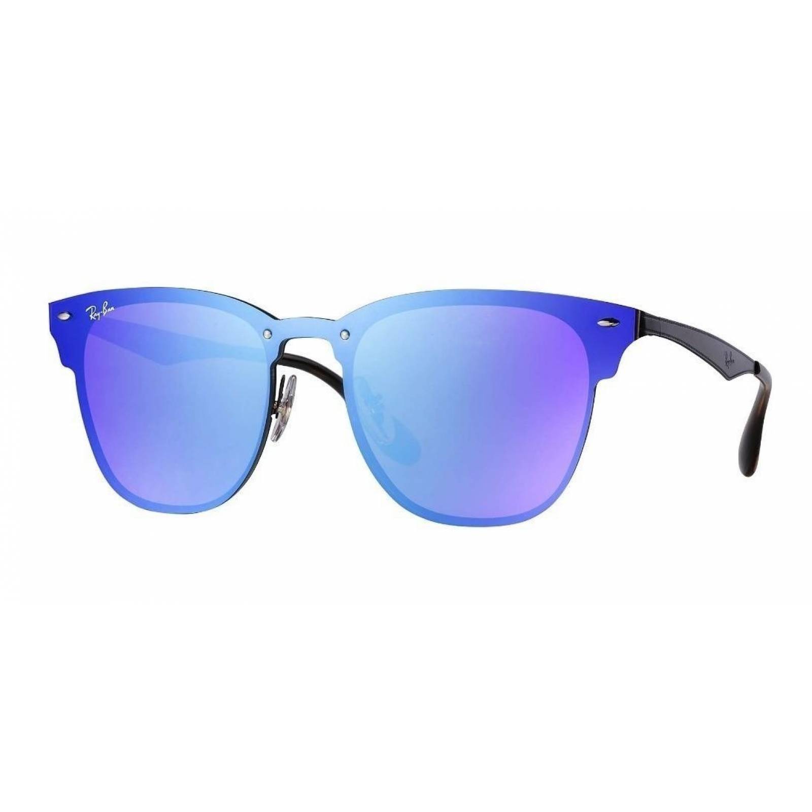 Ray Ban Rb3576n 153/7v Clubmaster Blaze Azul Espejo Negro
