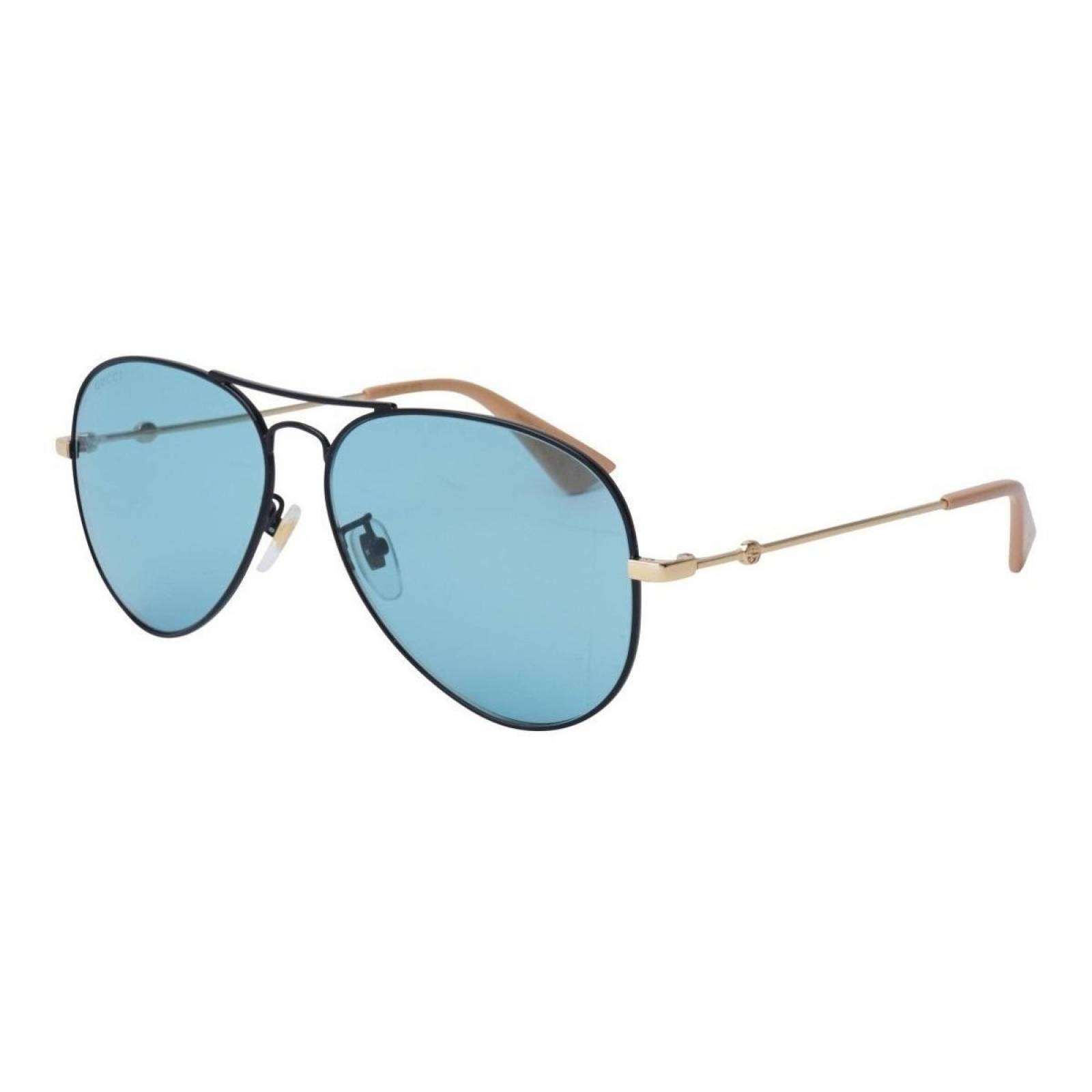 Gucci Gg0515s 005 Aviator Sunglasses Verde Transparente Negr