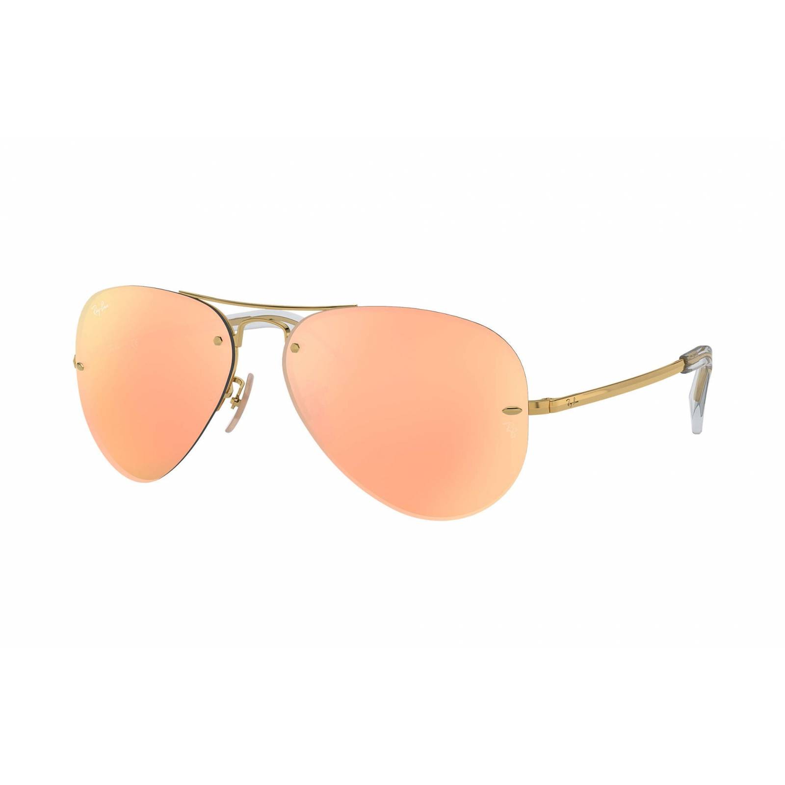 Ray Ban RB3449 001/2Y Aviator Terracota Espejo Dorado