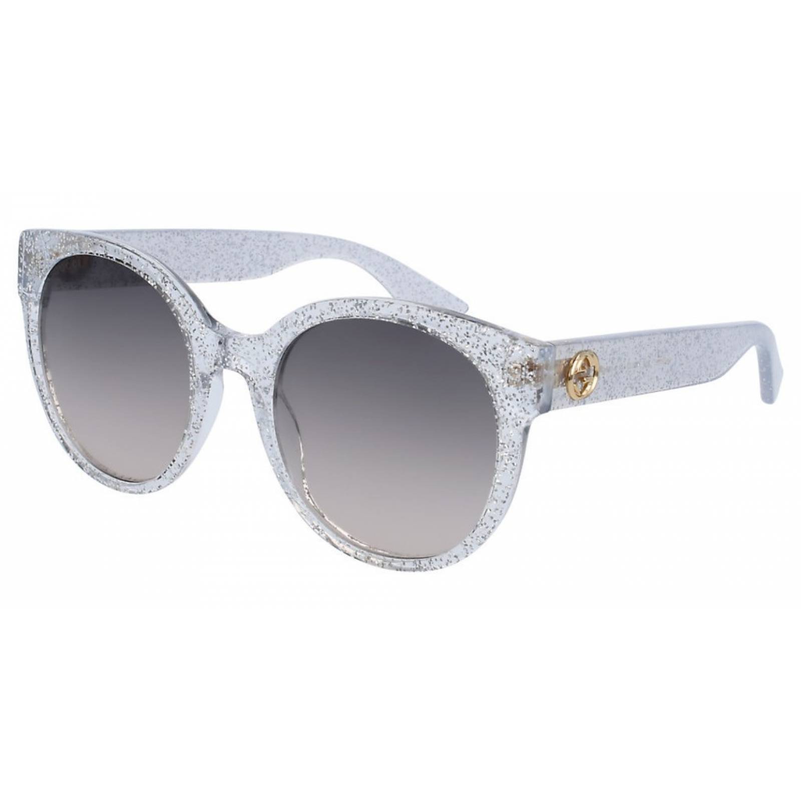 Gucci Gg0035s 007 Round Shape Transparente Brillante Gris degradado