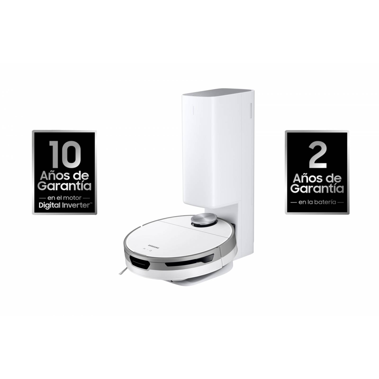 Aspiradora Robot JetBot con Sensor LiDAR estación de carga y limpieza color Blanco Blanco Nieve