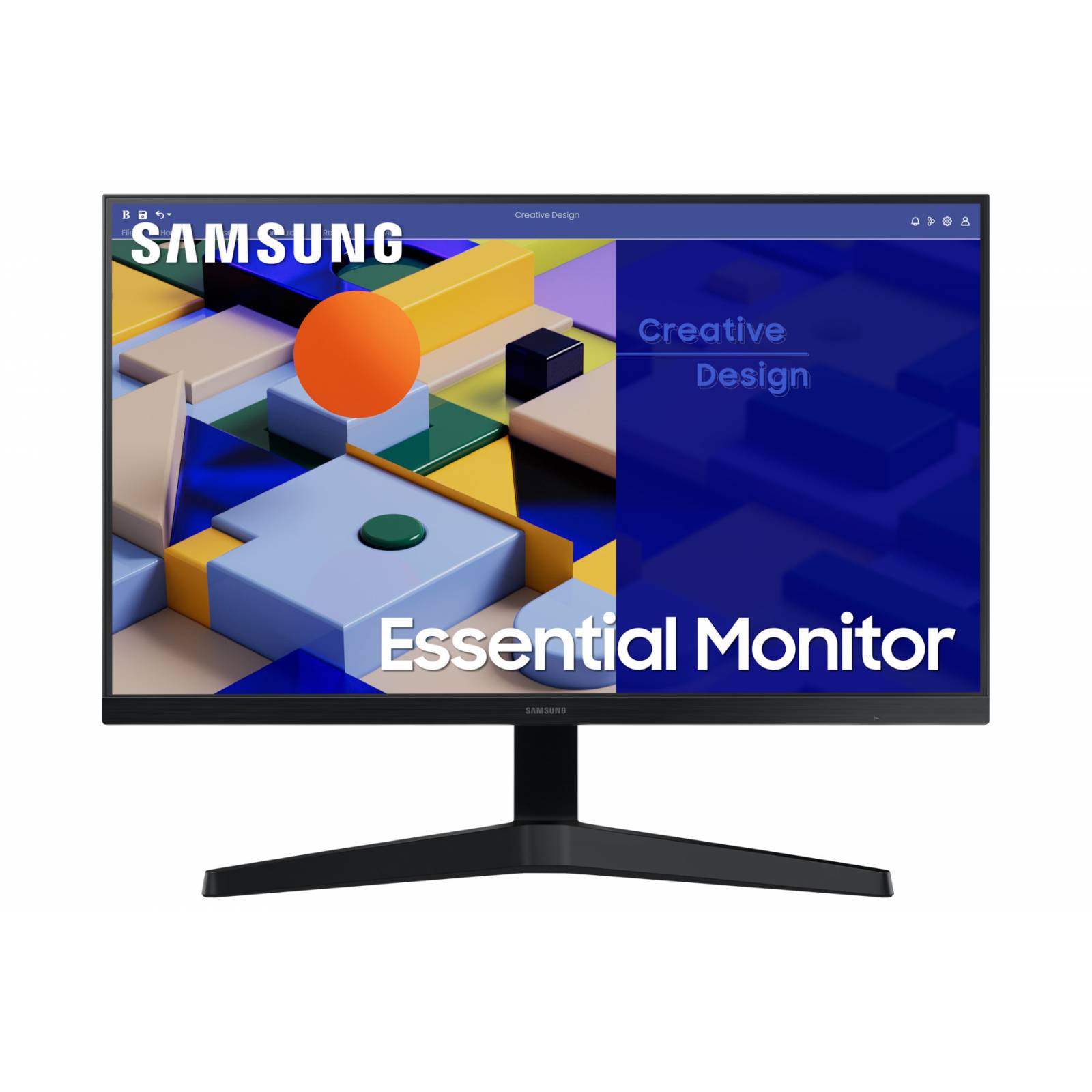 Monitor Plano 24 S3 con Diseño sin Bordes color Negro Black