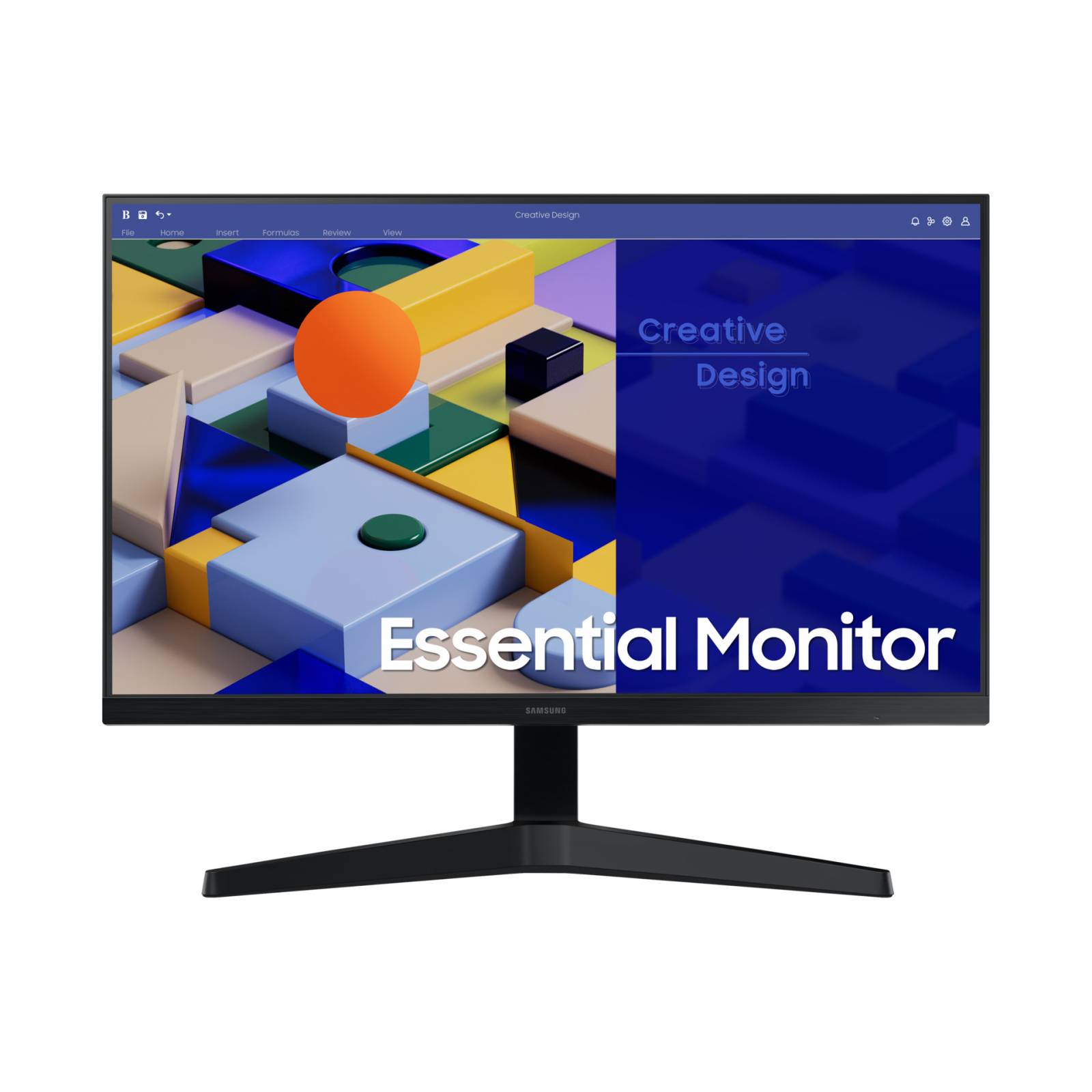 Monitor Plano 24 S3 con Diseño sin Bordes color Negro Black