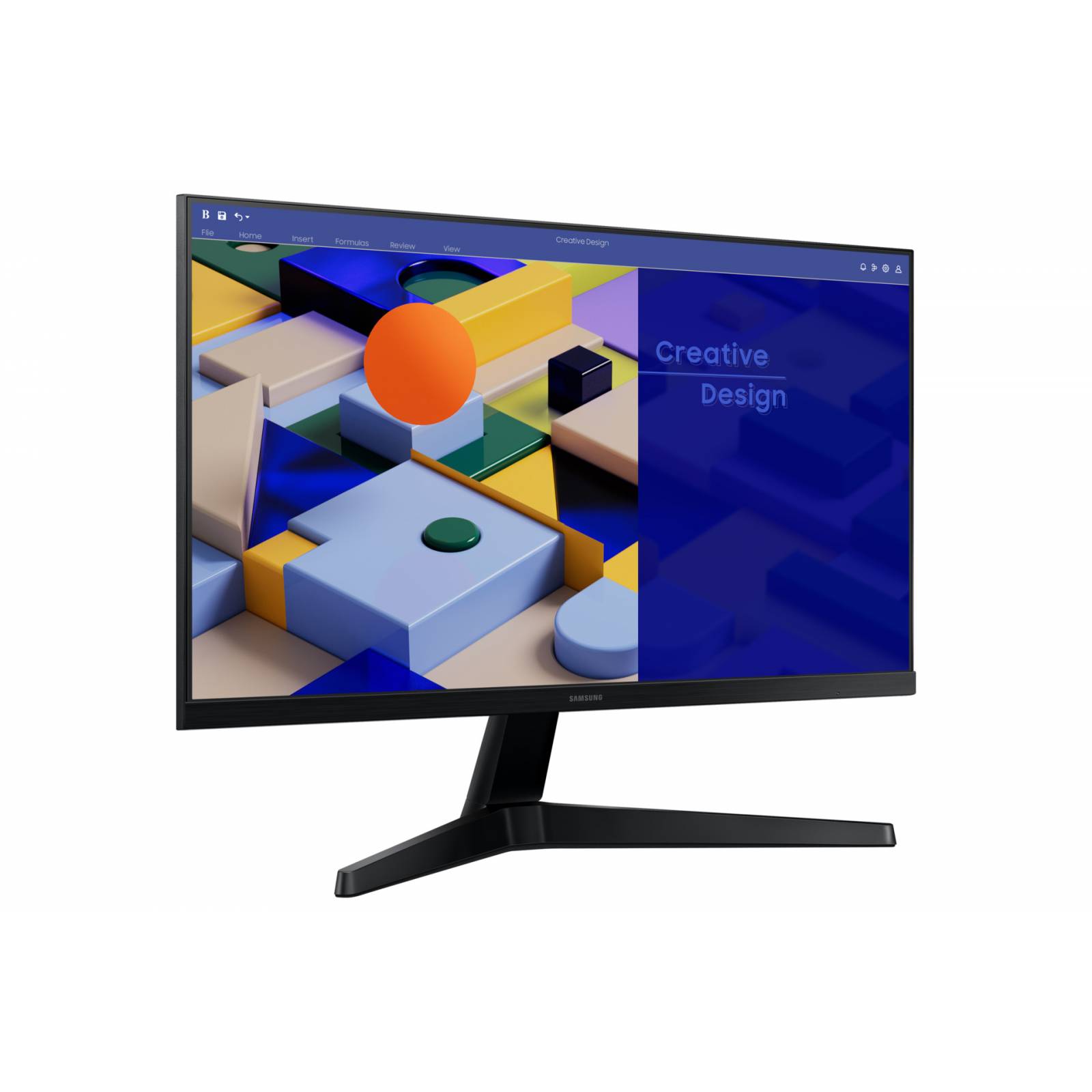 Monitor Plano 24 S3 con Diseño sin Bordes color Negro Black