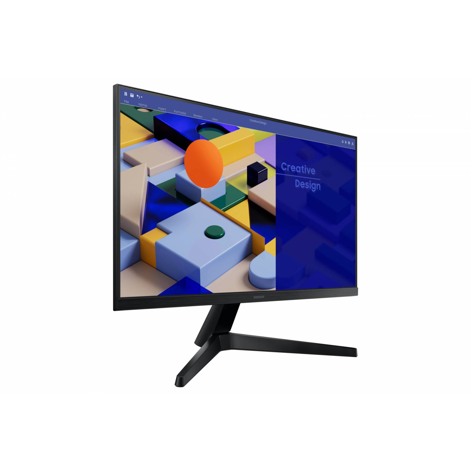 Monitor Plano 24 S3 con Diseño sin Bordes color Negro Black
