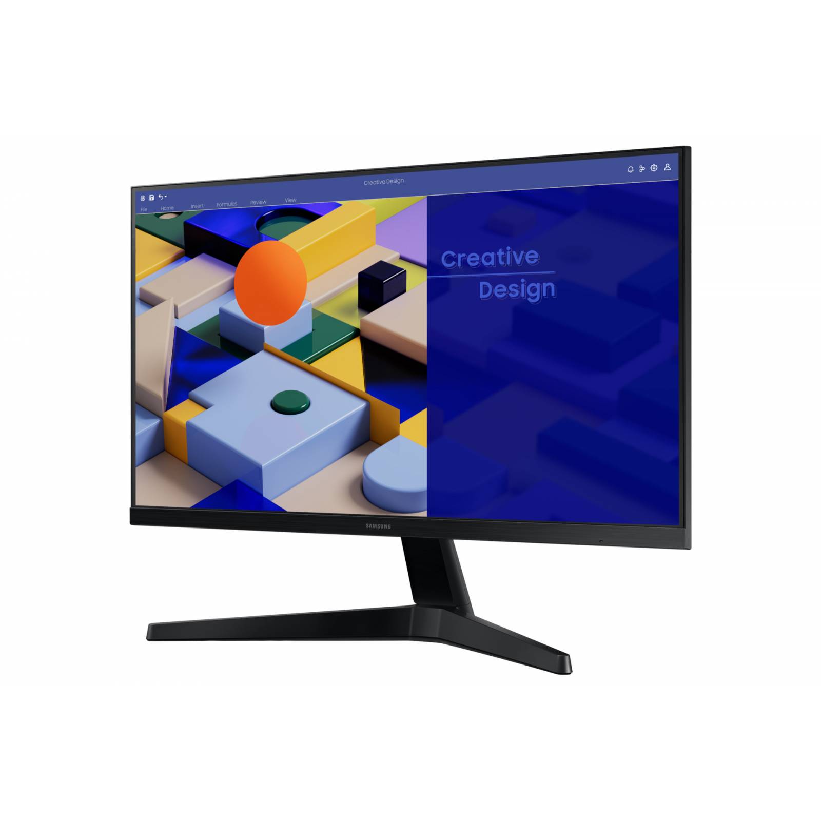 Monitor Plano 24 S3 con Diseño sin Bordes color Negro Black