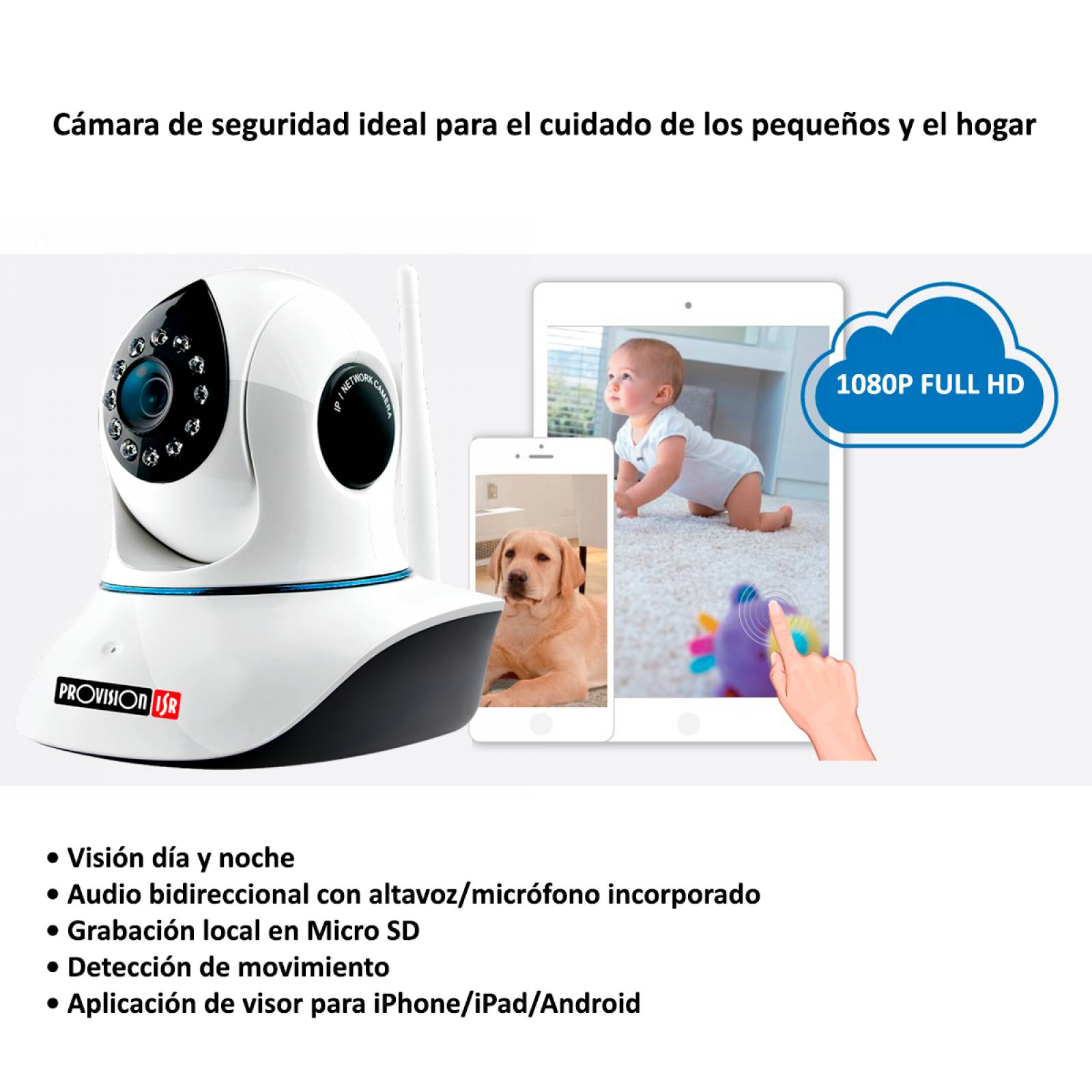 Cámara PT Provision ISR PT 838 Inal y Alámbrico Plug & View