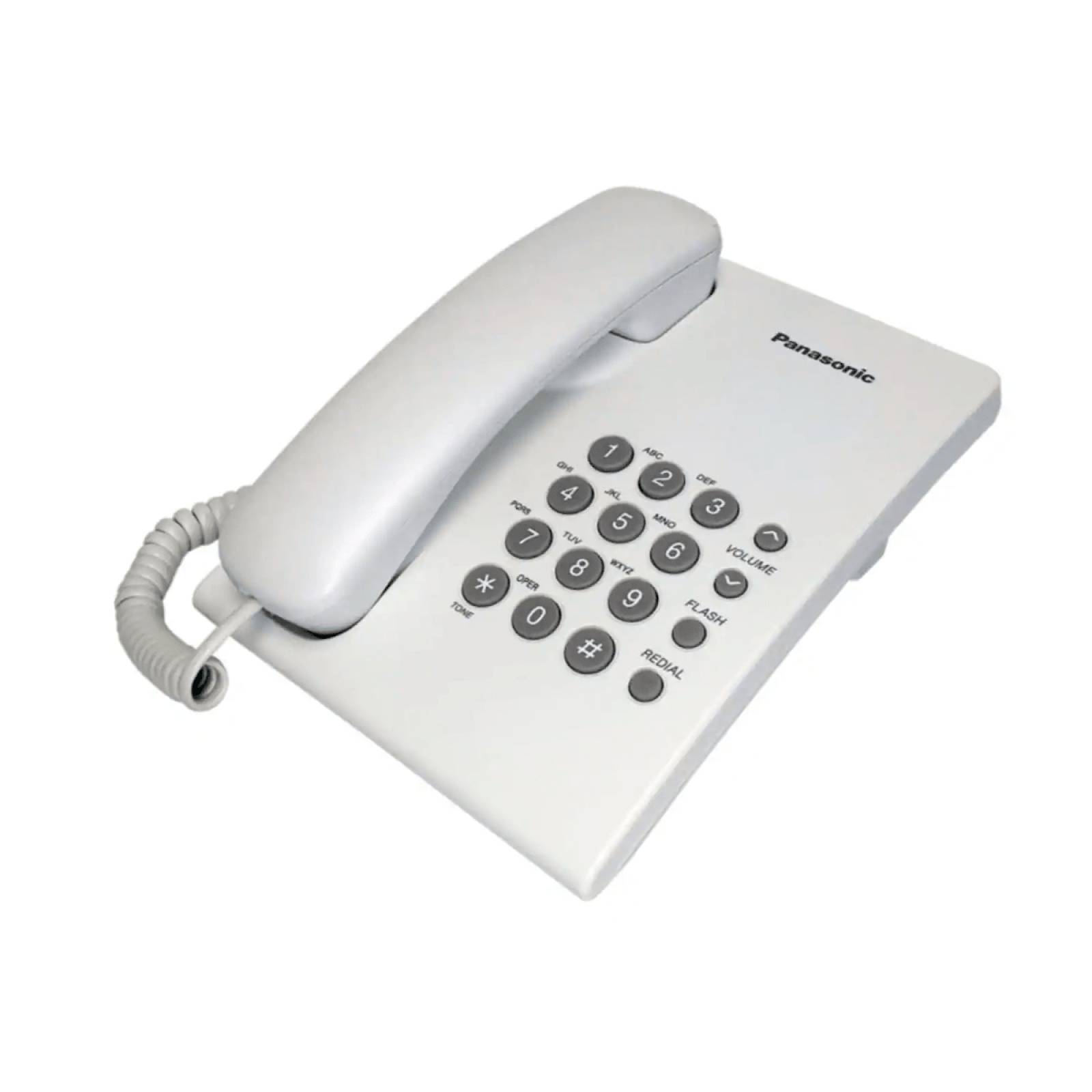 Teléfono Analógico Panasonic KX TS500ME Color Blanco