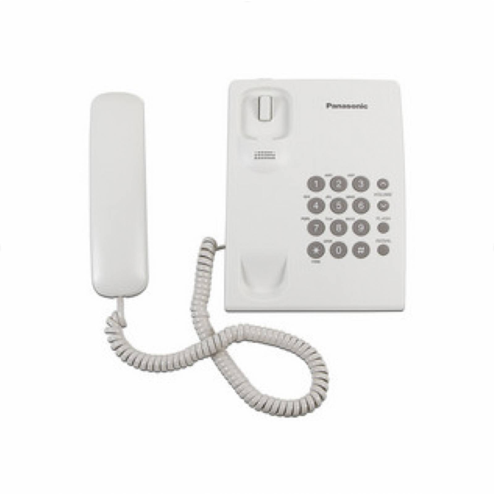 Teléfono Analógico Panasonic KX TS500ME Color Blanco