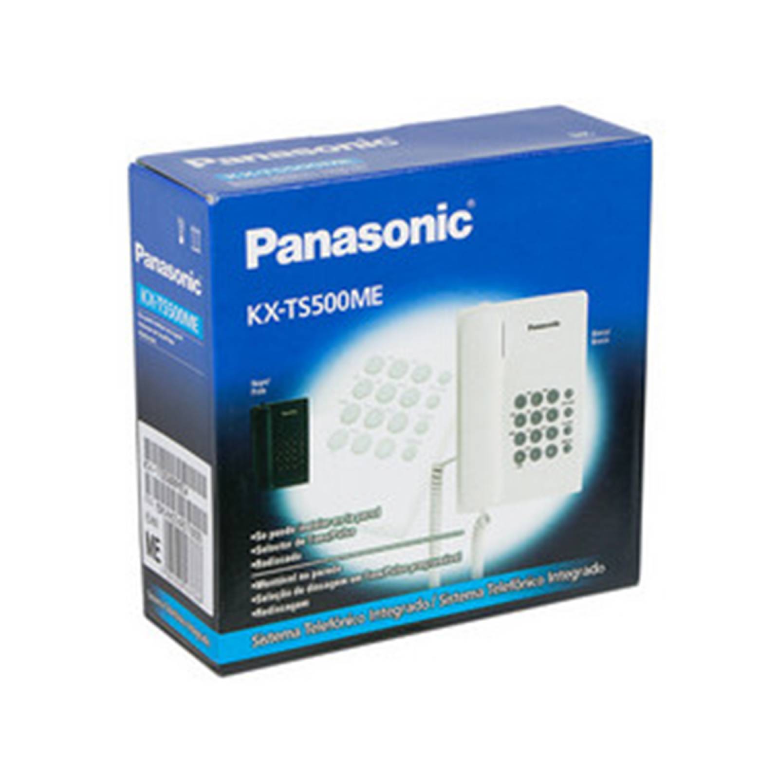 Teléfono Analógico Panasonic KX TS500ME Color Blanco