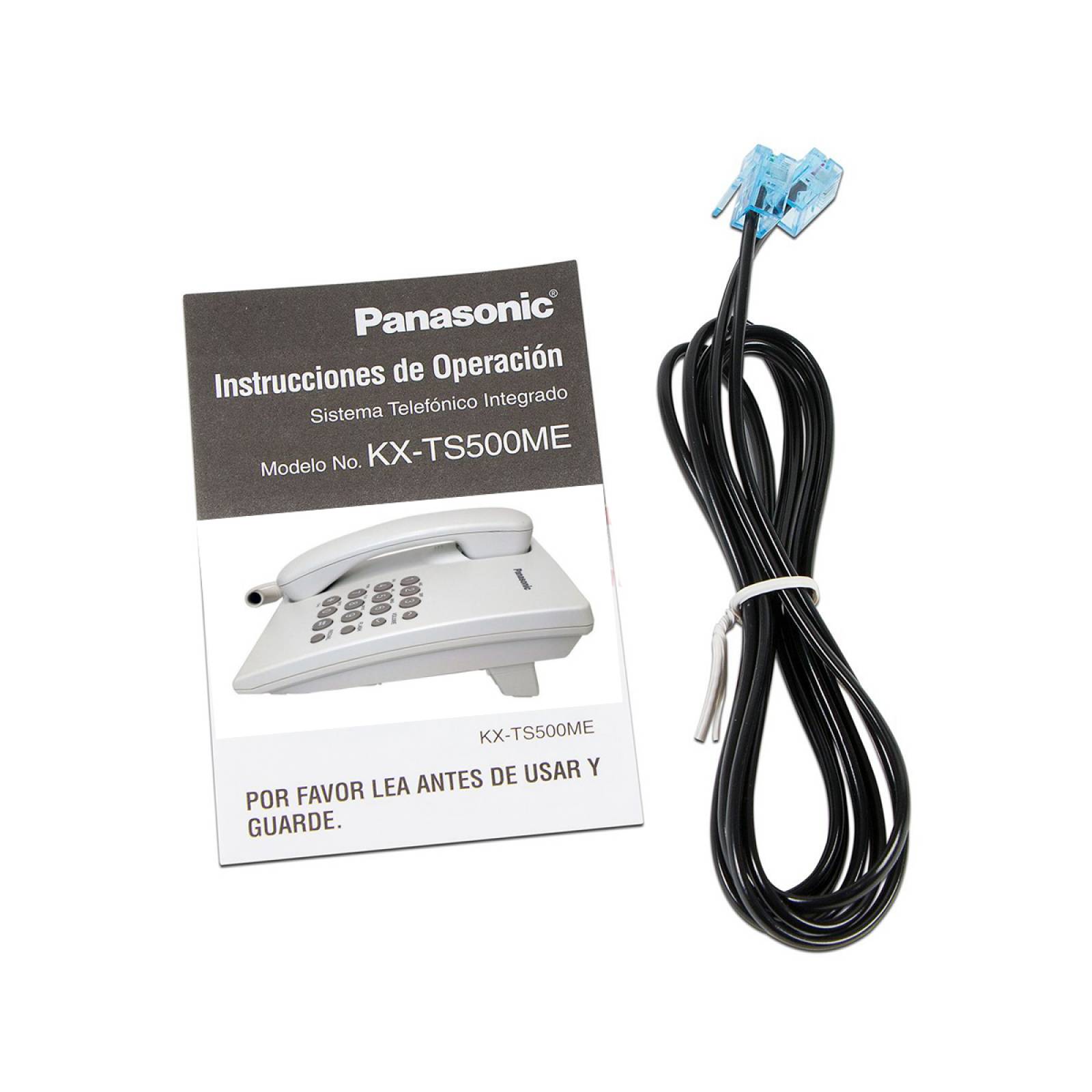 Teléfono Analógico Panasonic KX TS500ME Color Blanco