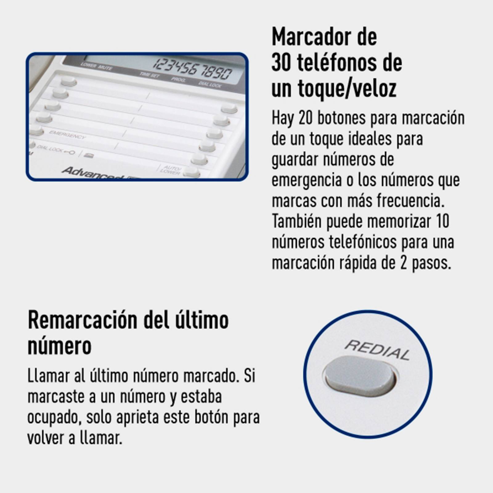 Teléfono Pantalla LCD Panasonic KX TS108MEW 1 Línea Altavoz