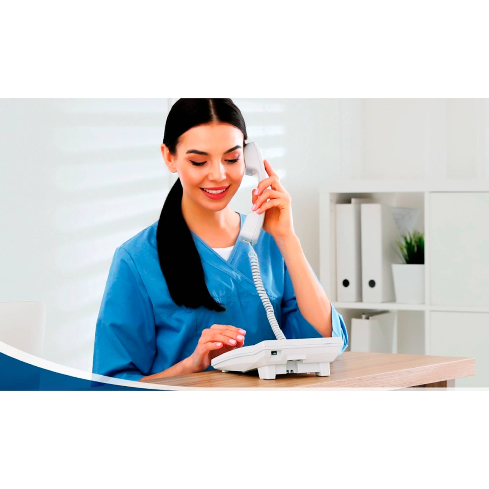 Teléfono Pantalla LCD Panasonic KX TS108MEW 1 Línea Altavoz