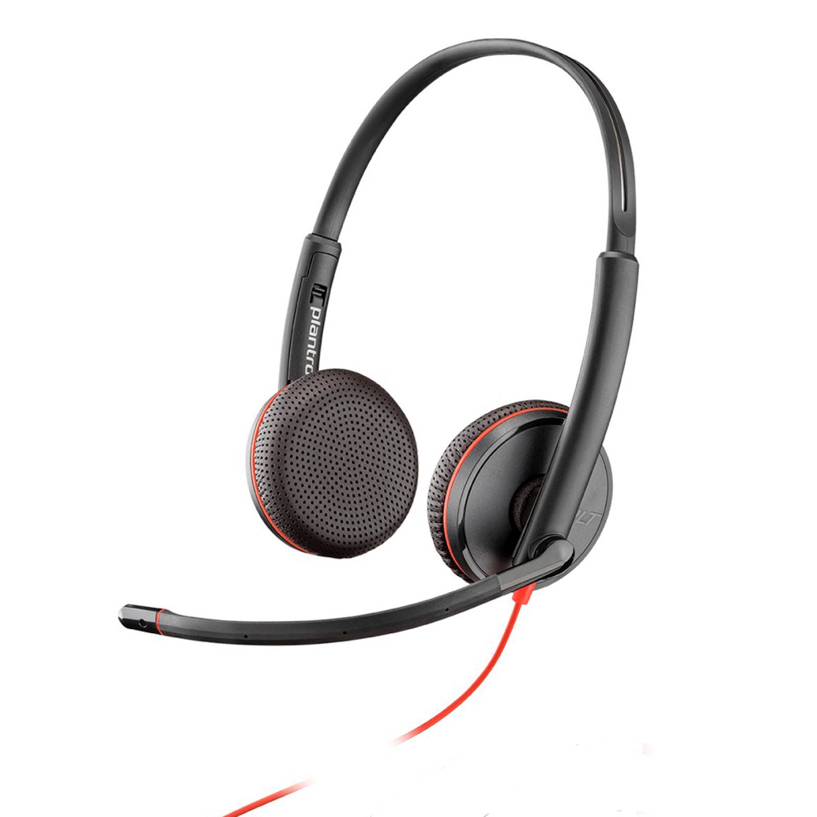 Audífonos Micrófono Poly 209747 101 Binaural Blackwire 3225