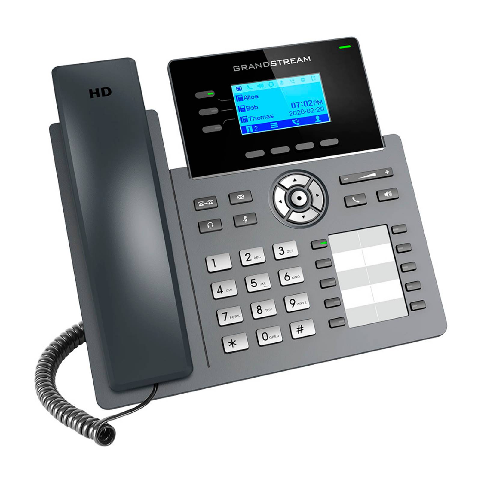 Teléfono IP GrandStream GRP2604 3 líneas 6 SIP Color Negro