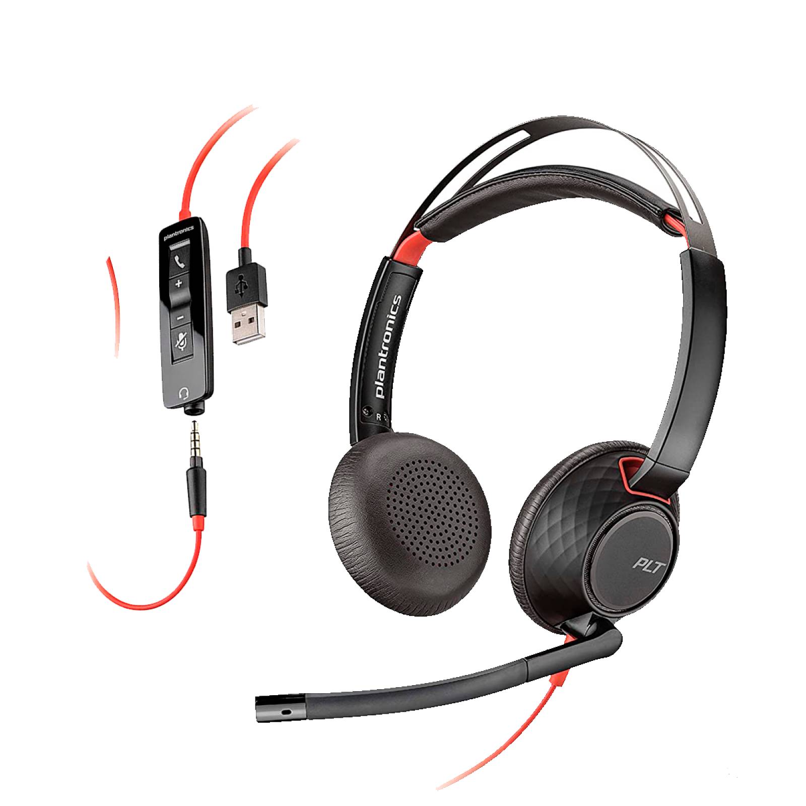 Audífonos Plantronics Blackwire 5220 USB A 35mm Negro 