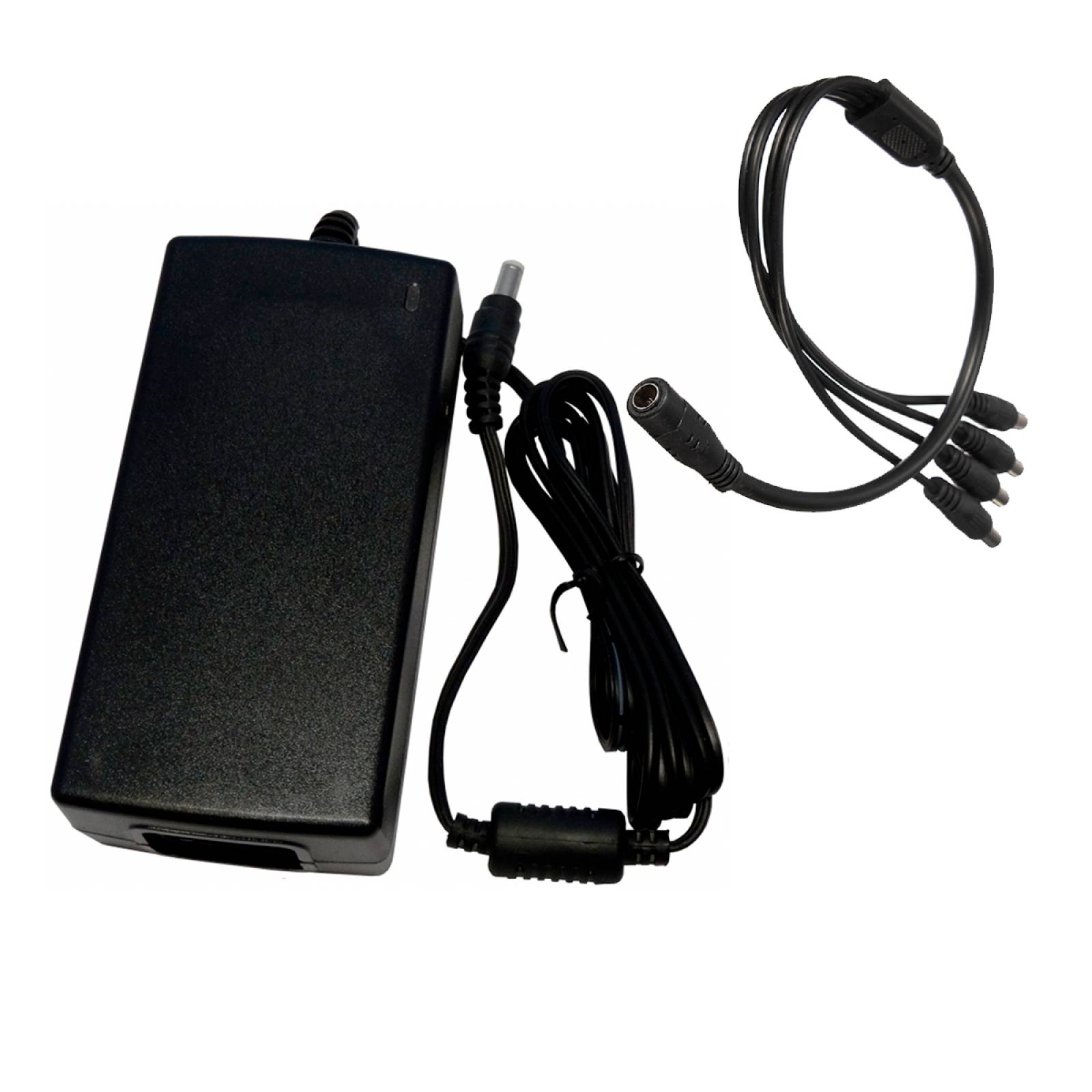 Kit Fuente de Poder 5 AMP + Divisor para 4 Camaras CCTV