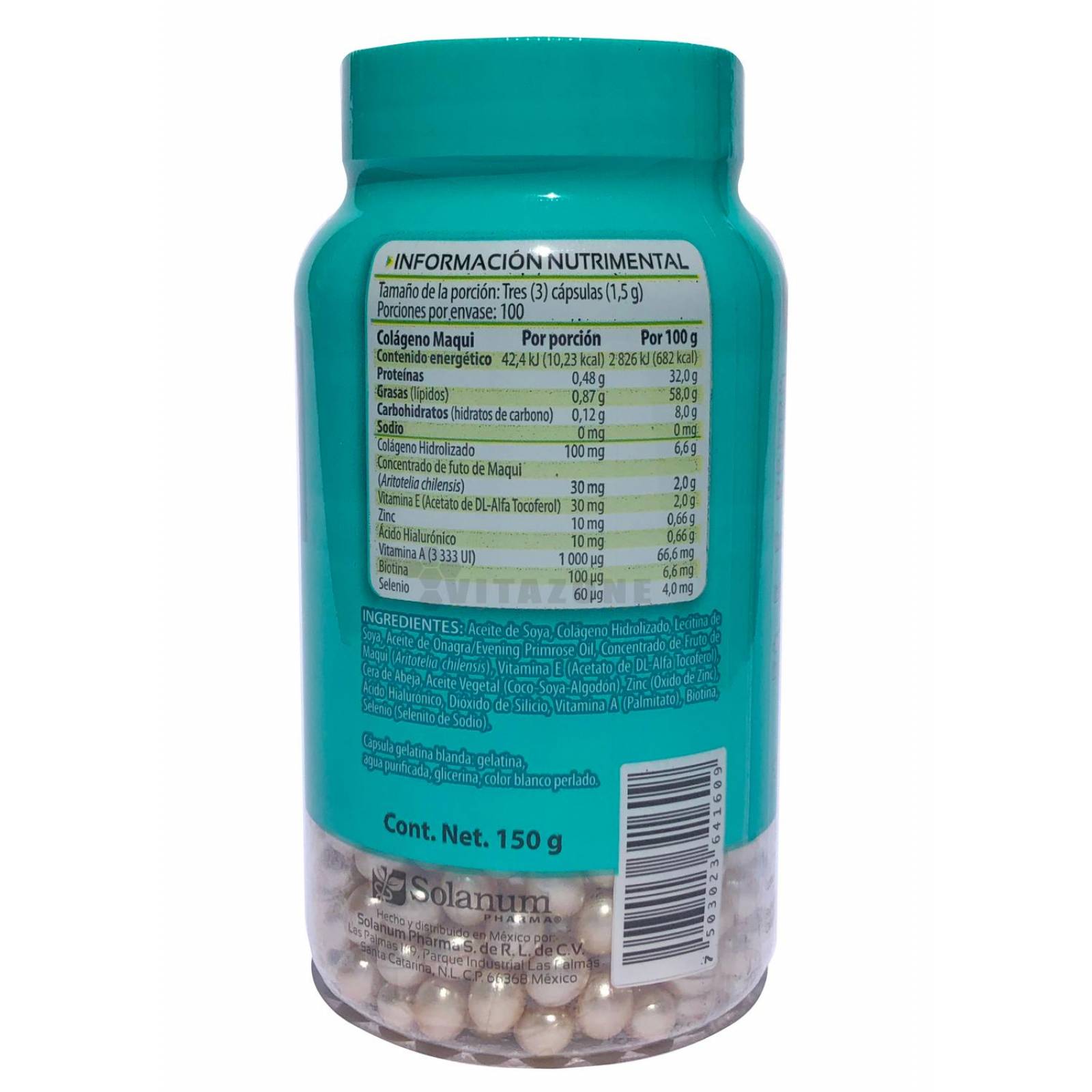 Colágeno Perlacaps Ácido Hialurónico y Biotina 300 cápsulas. 