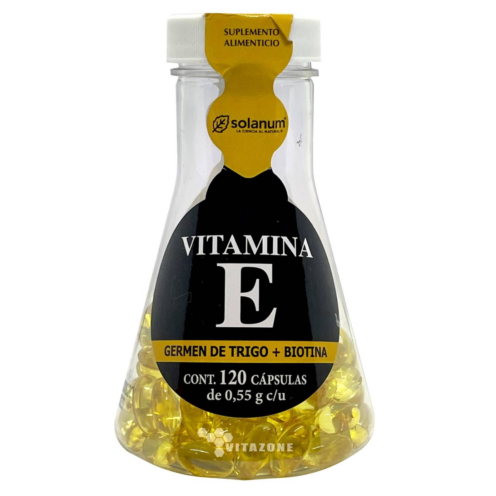 Vitamina E Biotina 120 cápsulas Solanum