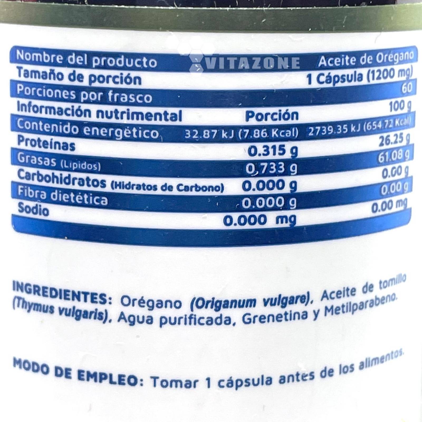 Aceite de Orégano 60 cápsulas Vidanat 