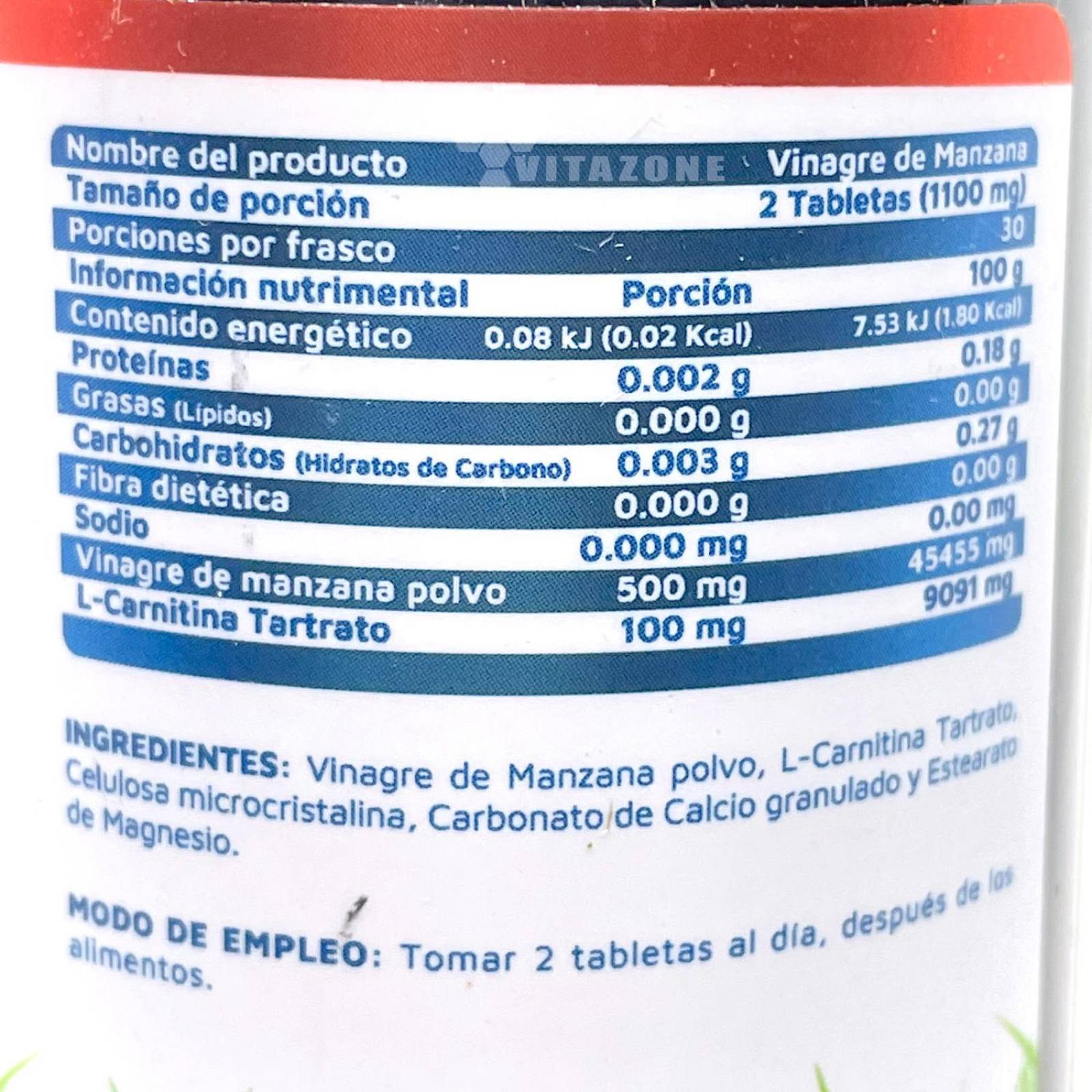 Vinagre de Manzana 60 tabletas Vidanat 