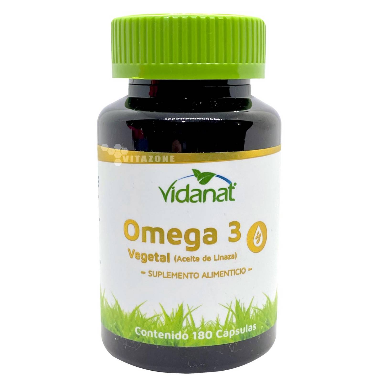 Omega 3 vegetal (Aceite de Linaza) 180 Cáps Vidanat vegano 