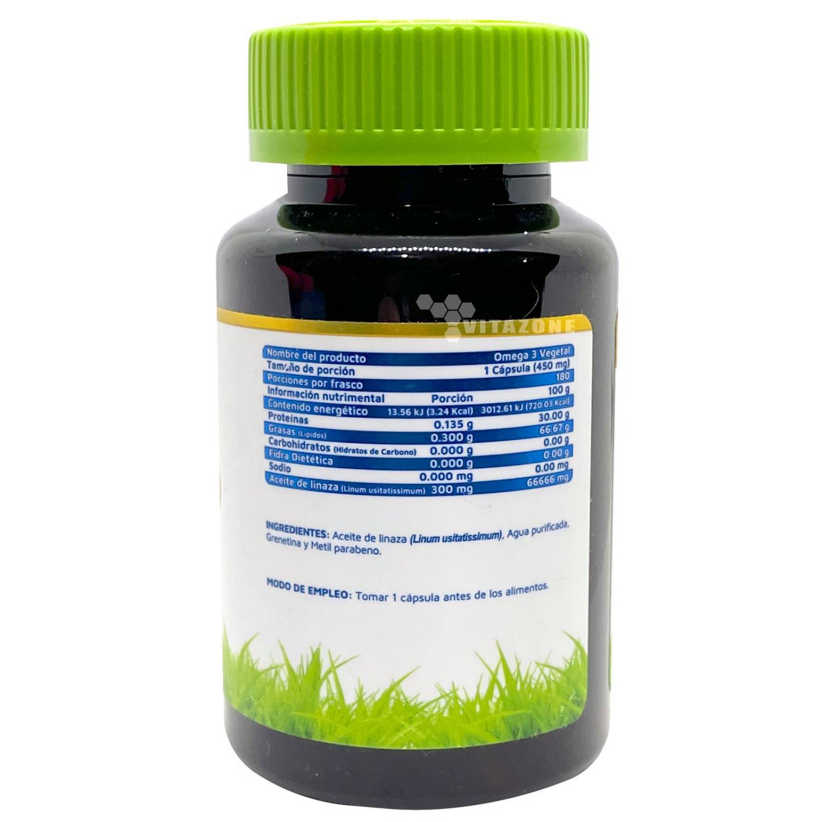 Omega 3 vegetal (Aceite de Linaza) 180 Cáps Vidanat vegano 