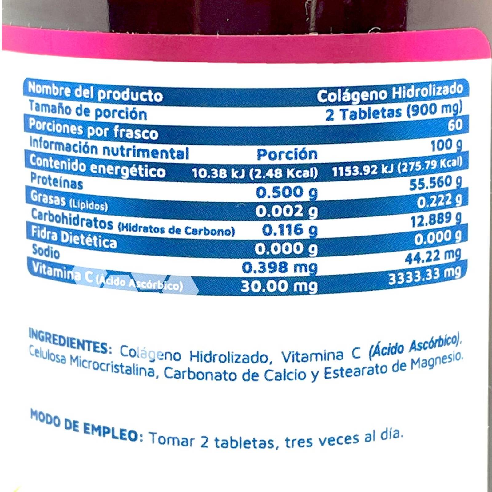 Colágeno Hidrolizado Vidanat 120 tabletas 