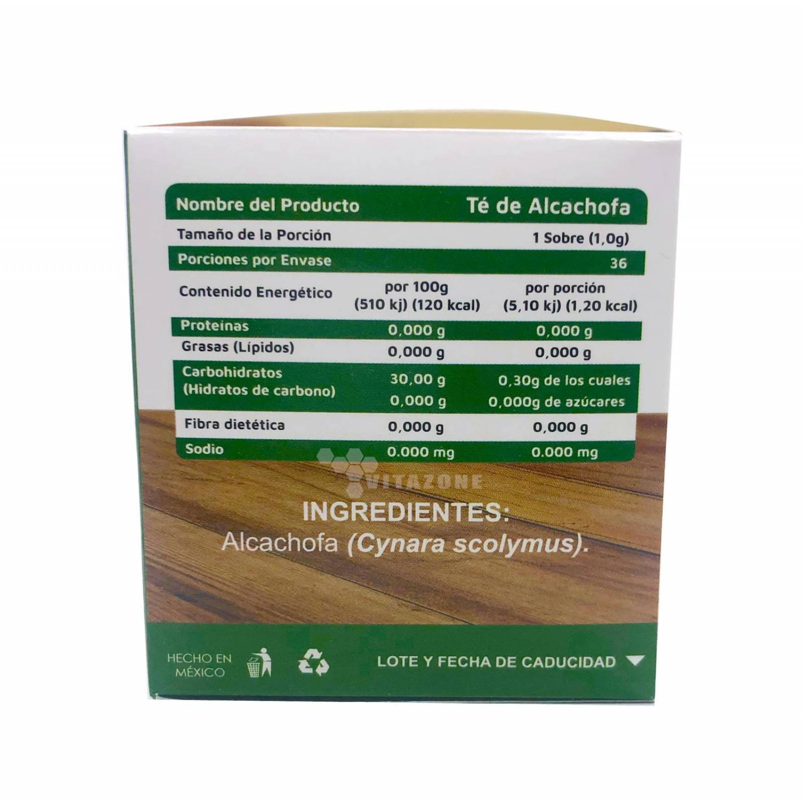 Té de Alcachofa 36 bolsas Vidanat 