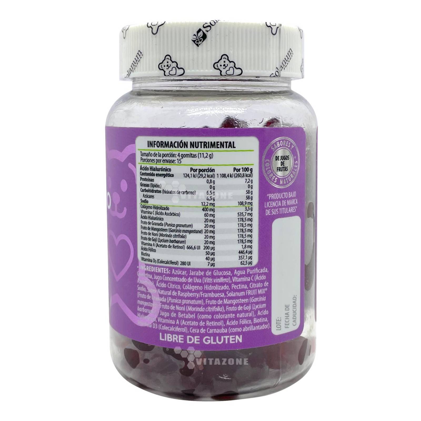 Ácido Hialurónico 60 gomitas Belabear 