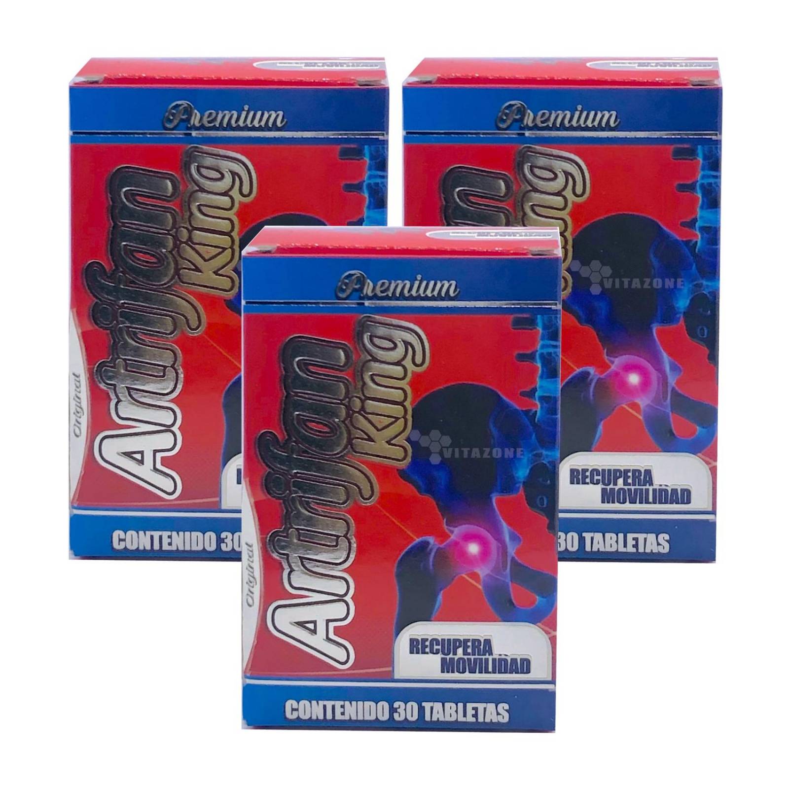 Artrifan King 30 tabletas ORIGINAL Glucosamina Curcuma (3pzs)