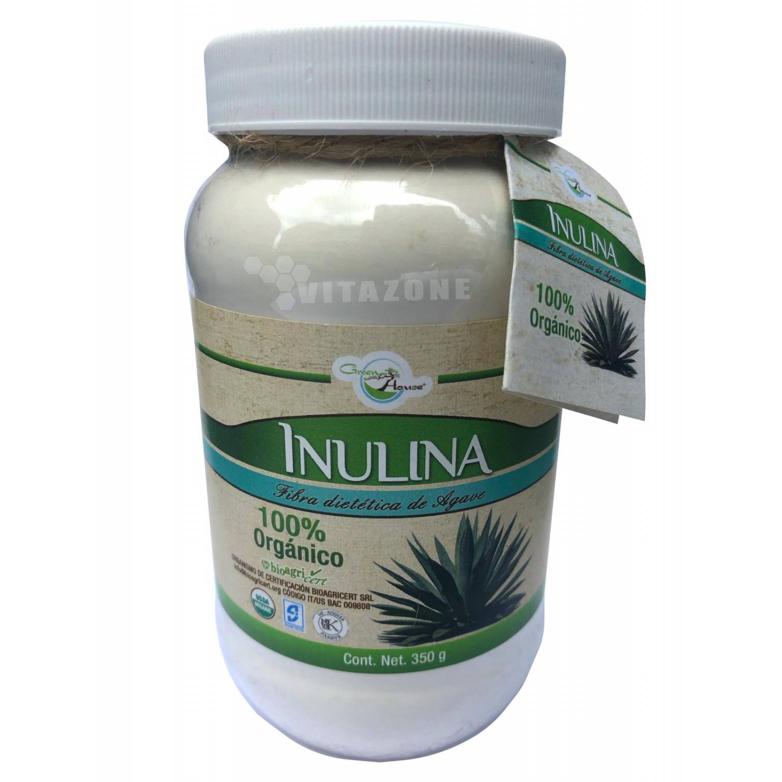 Inulina De Agave En Polvo 100% Organica 350 Grs Green House.