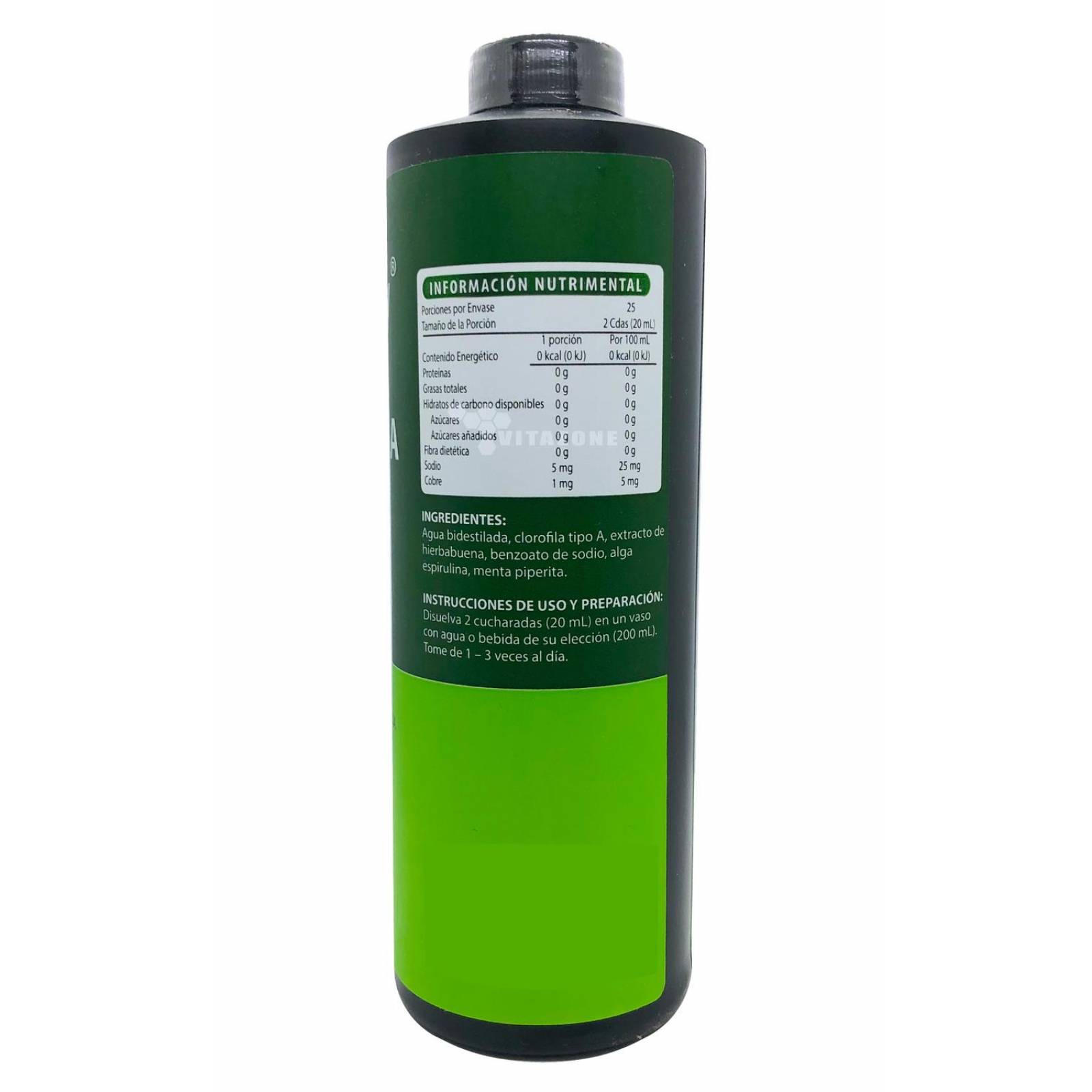 Clorofila líquida Menta Hierbabuena 500 ml Wellthy 