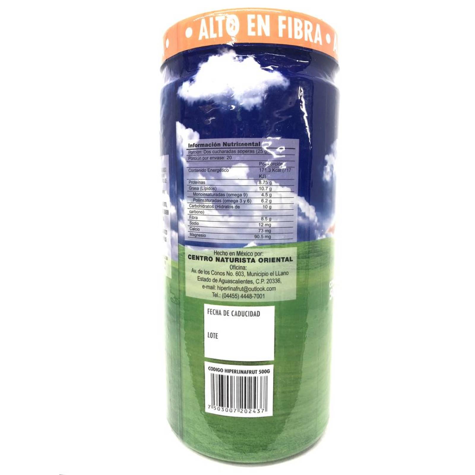 Fibra Hiperlinafrut Sabor Toronja 500 Grs (Linaza Canadiense). 