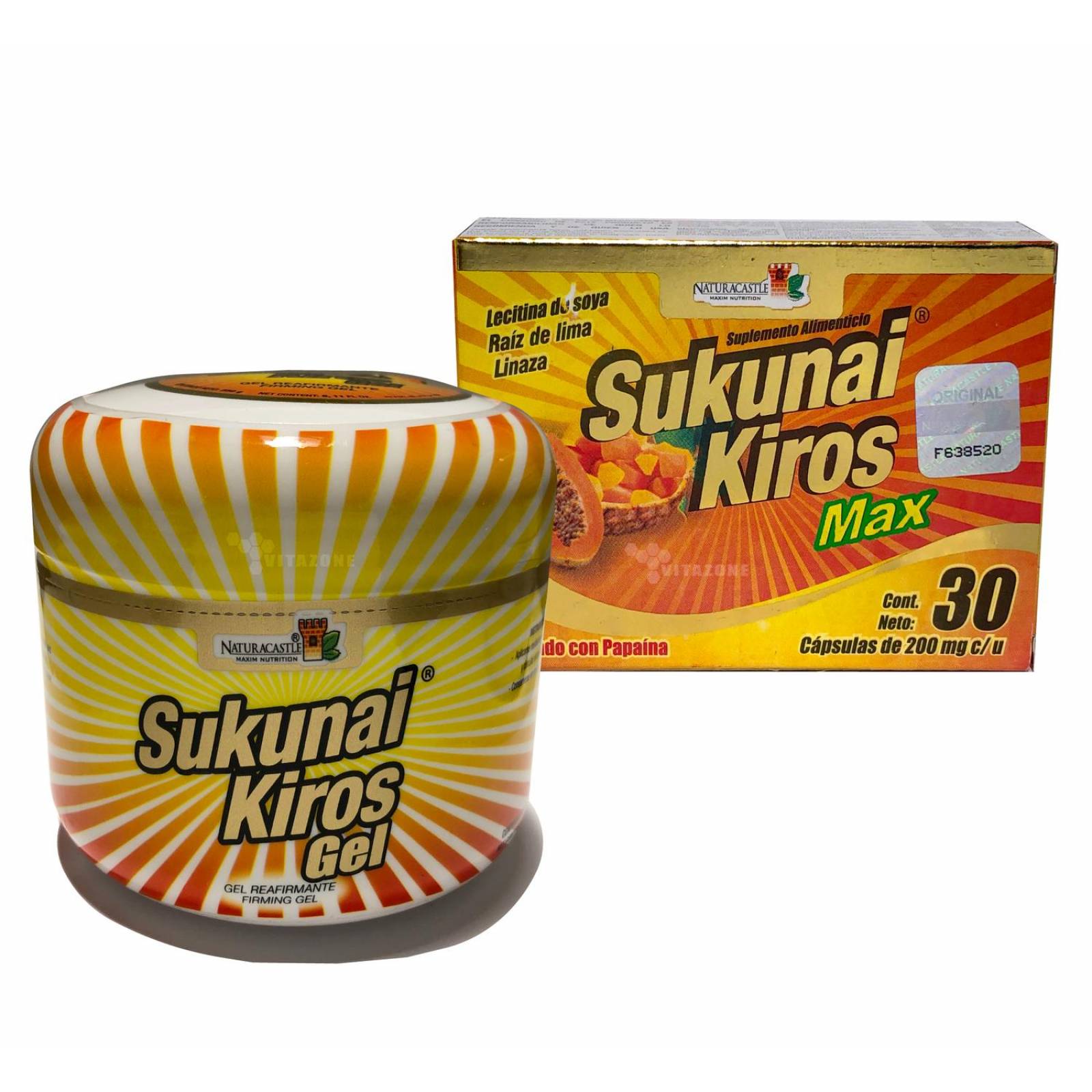 Sukunai Kiros Max 30 cáps y Gel Sukunai 250 gr Naturacastle 