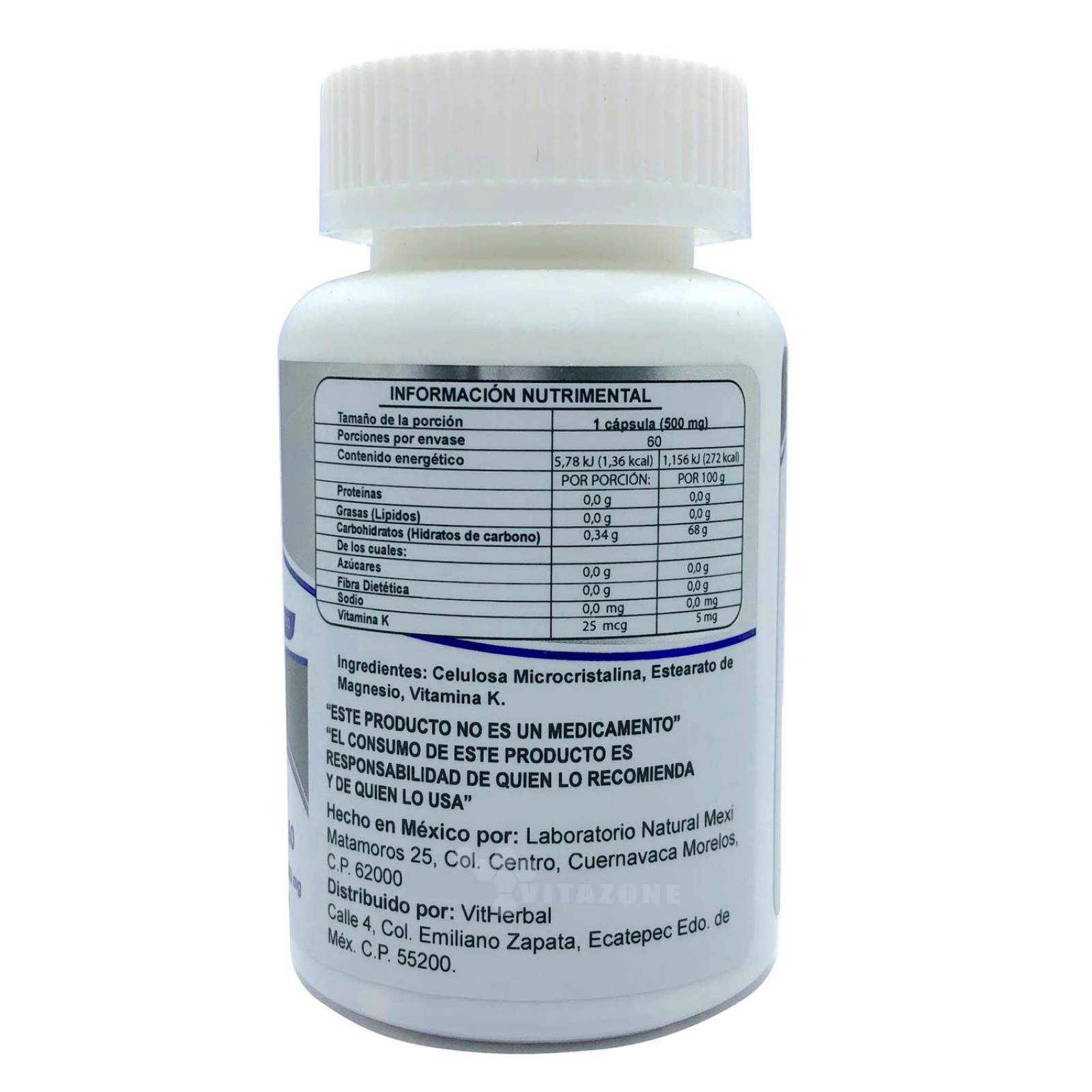 Vitamina K 60 cápsulas VitHerbal 