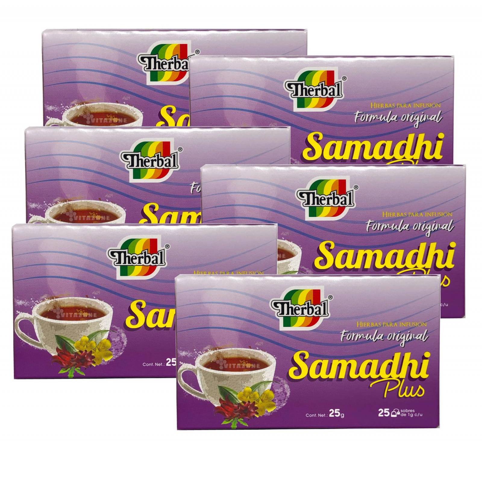 Té Samadhi Plus 25 sobres Therbal (6 CAJAS) 