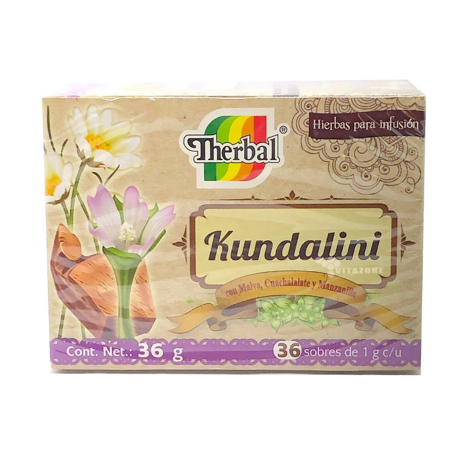 Kundalini Té 36 sobres Therbal Malva Cuachalalate Manzanilla 