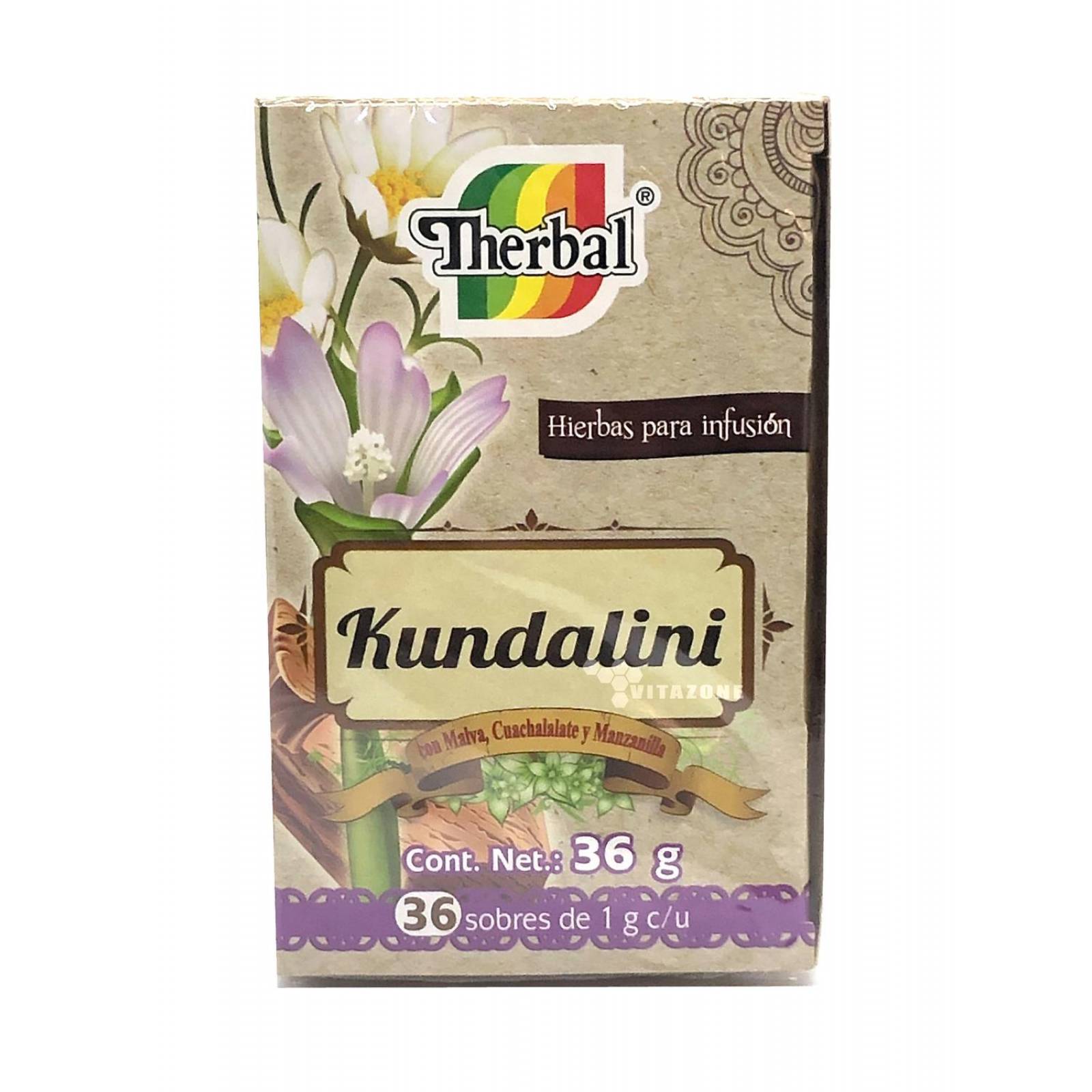 Kundalini Té 36 sobres Therbal Malva Cuachalalate Manzanilla 
