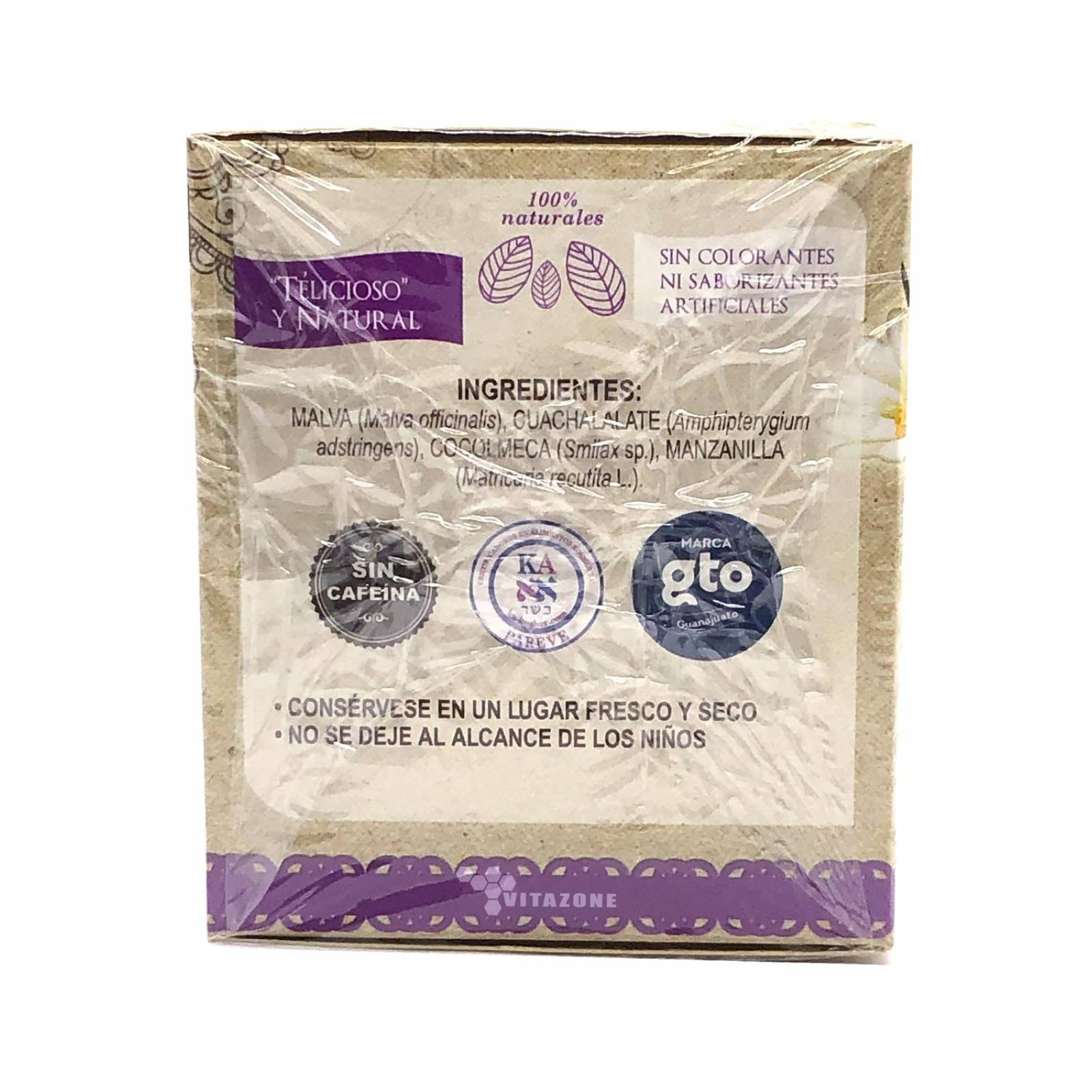 Kundalini Té 36 sobres Therbal Malva Cuachalalate Manzanilla 