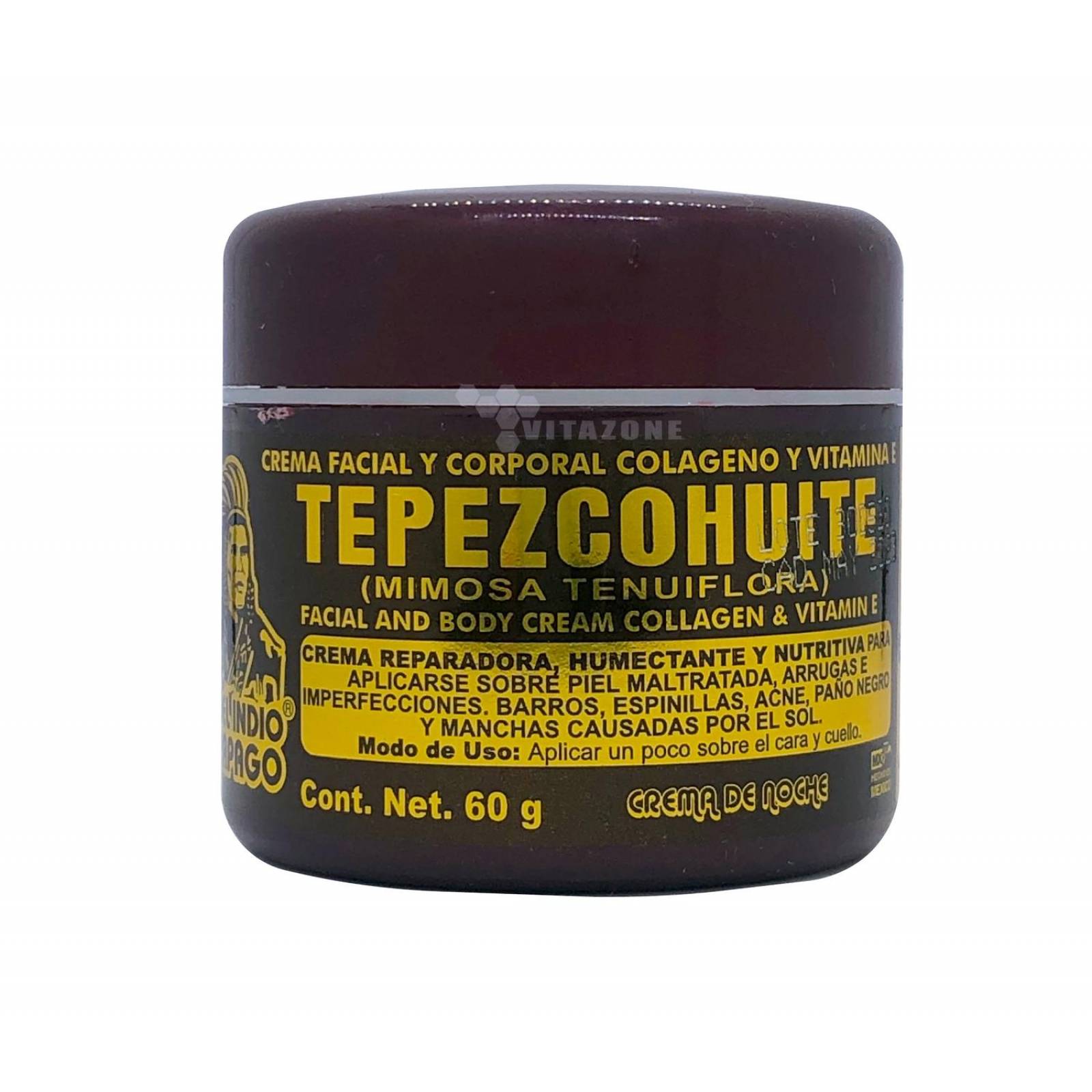 Crema de Tepezcohuite para la noche 60 grs