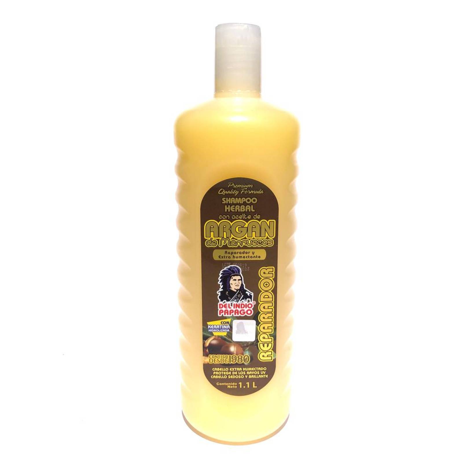 Shampoo con Aceite de Argán 1.1 Lt Indio Papago. 