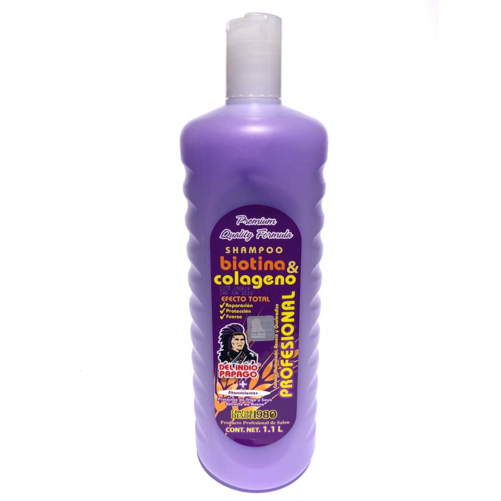 Shampoo Biotina Y Colágeno 1.1 Lt Indio Papago 