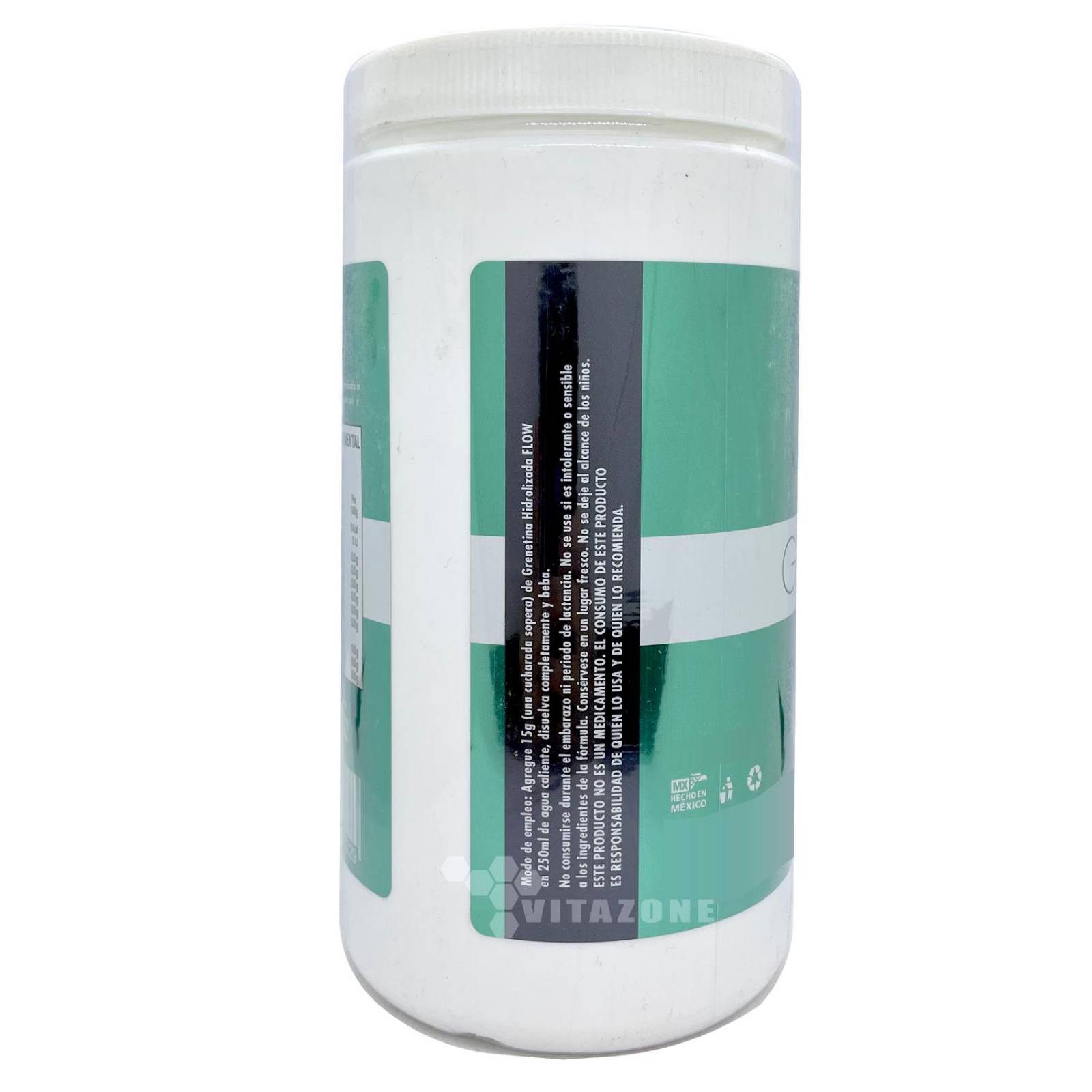 Grenetina Hidrolizada Glicina Prolina 500 grs Sin sabor Flow