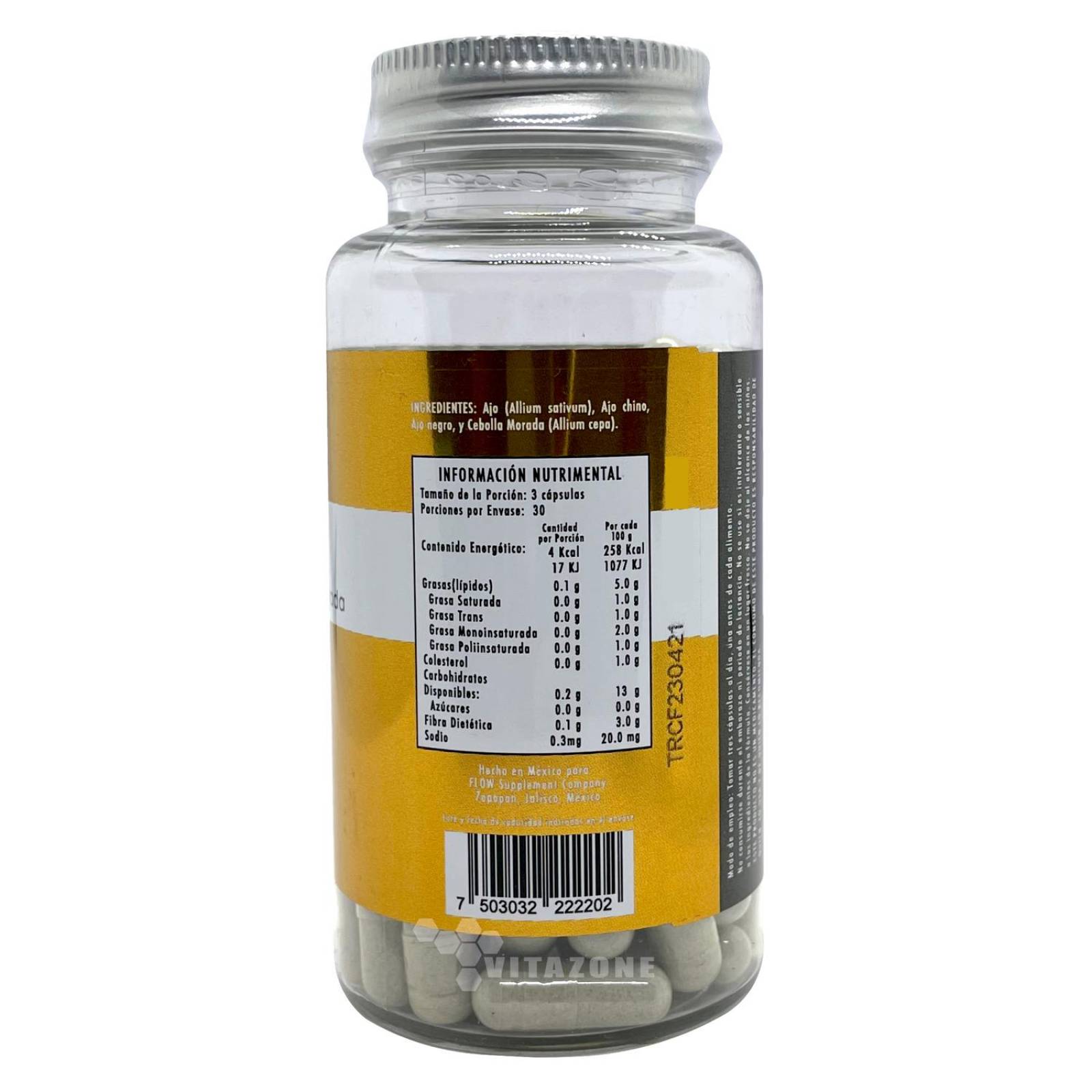 Ajo Negro Ajo Chino Ajo Y Cebolla 90 Cápsulas Flow 
